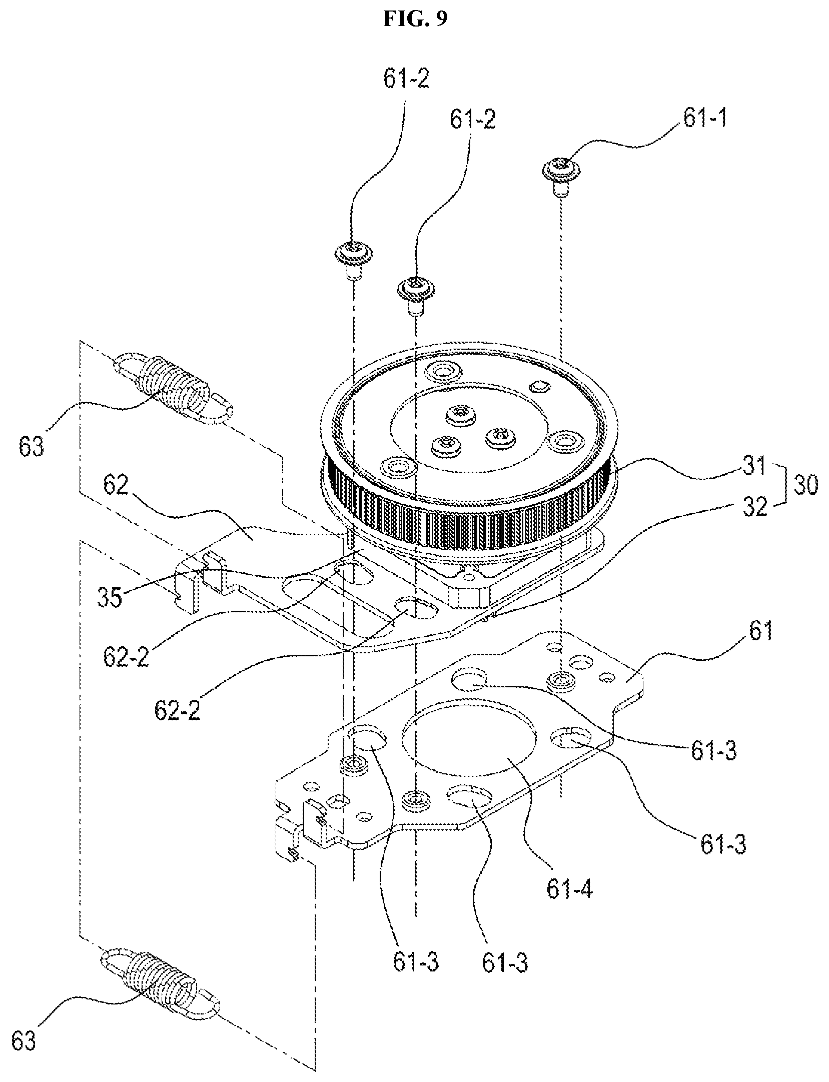 Patent US12306518 Figure 11 – Camera driving device having a plurality of timing belts