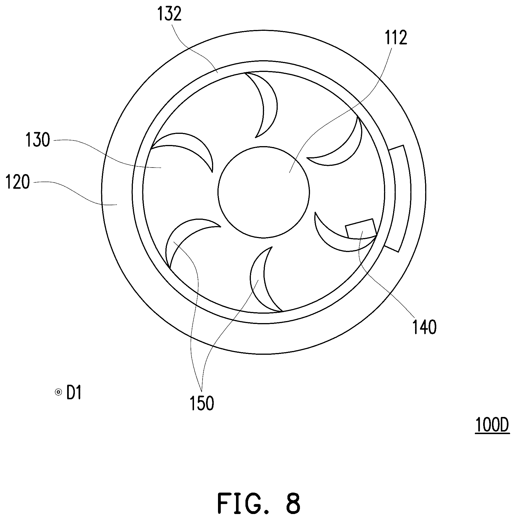 Patent US12306520 Figure 8 – Rotary optical module and projection apparatus