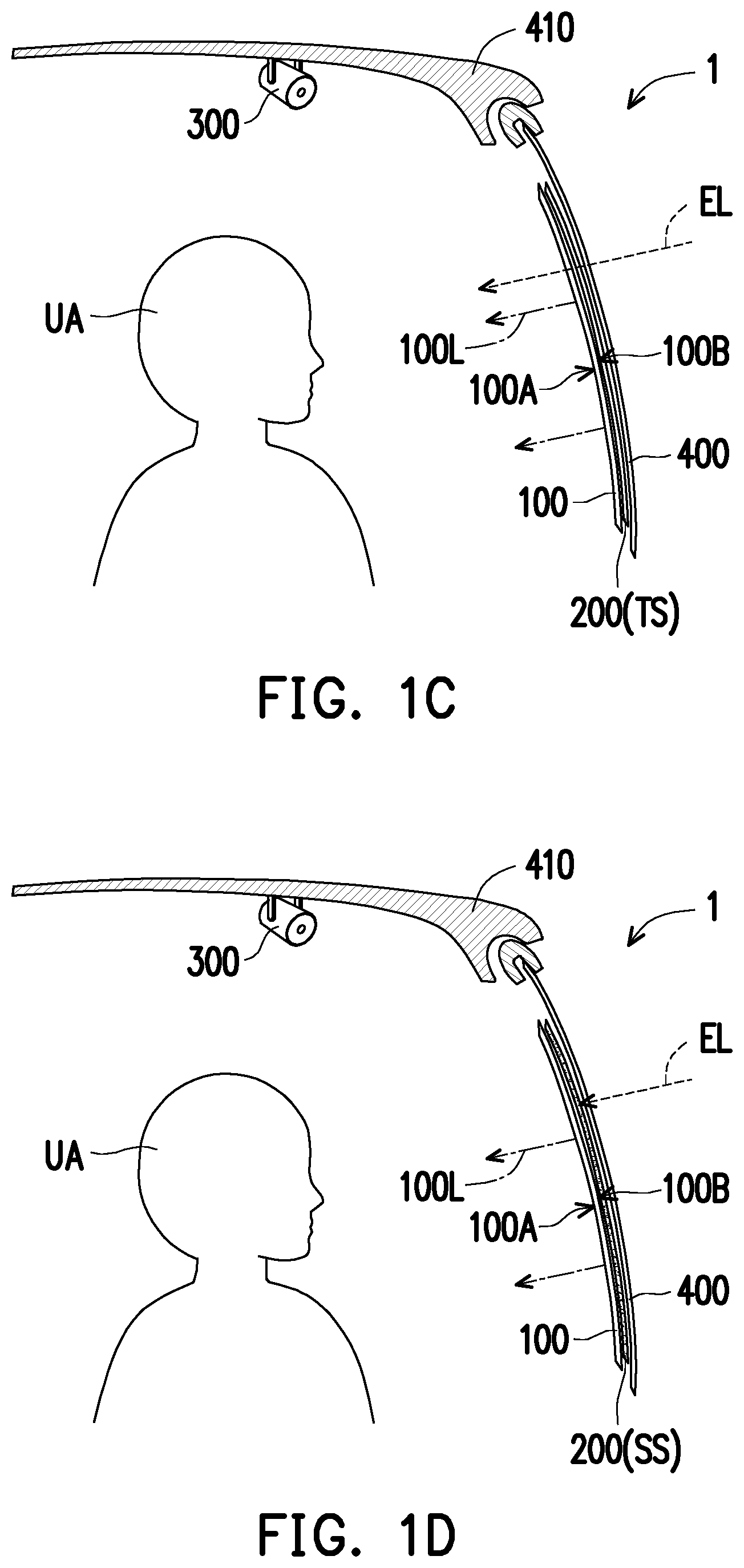 Patent US12306523 Figure 2 – Double-sided display device
