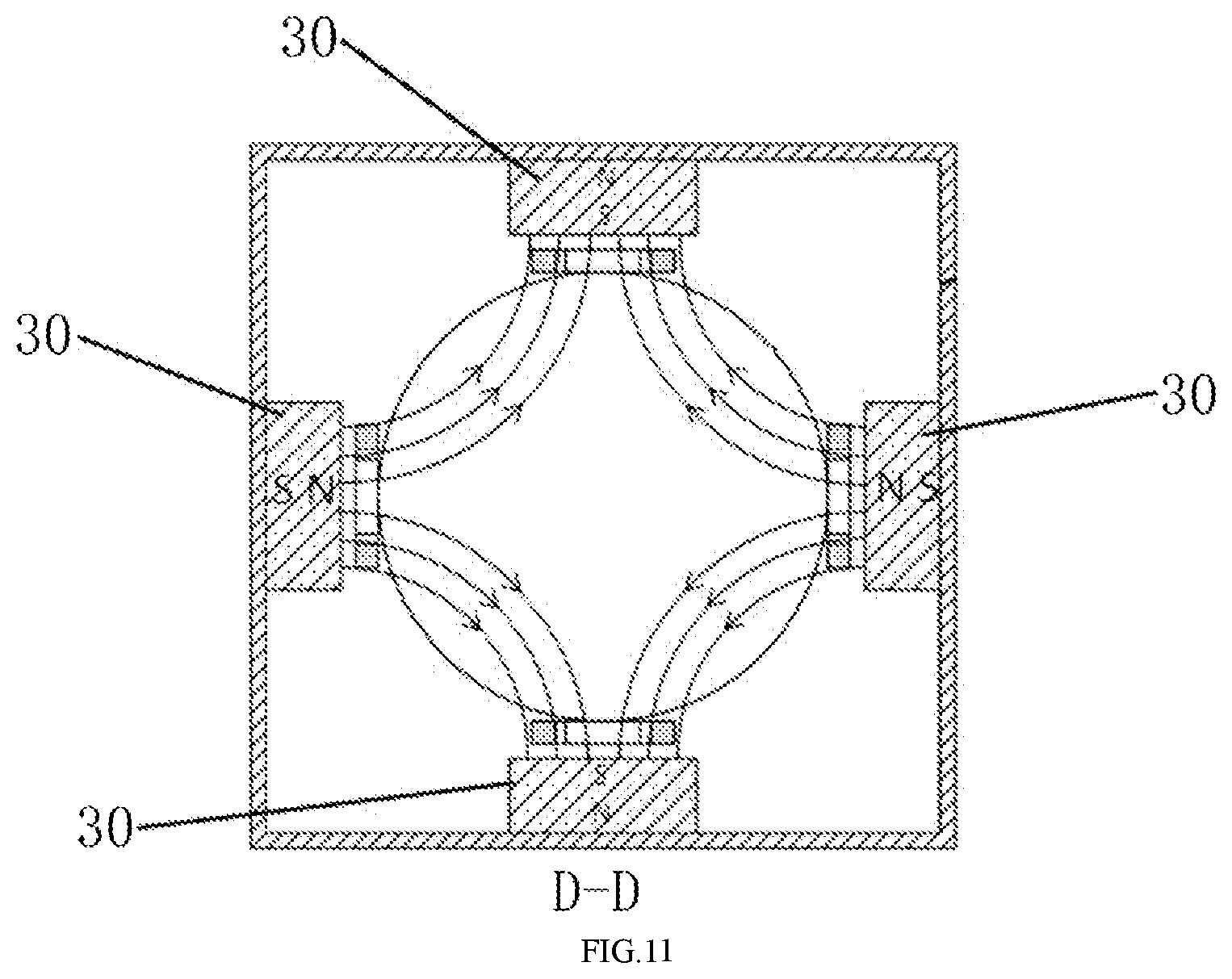 Patent US12306528 Figure 5 – Magnet arrangement structure suitable for voice coil motor and micro gimbal stabilizer