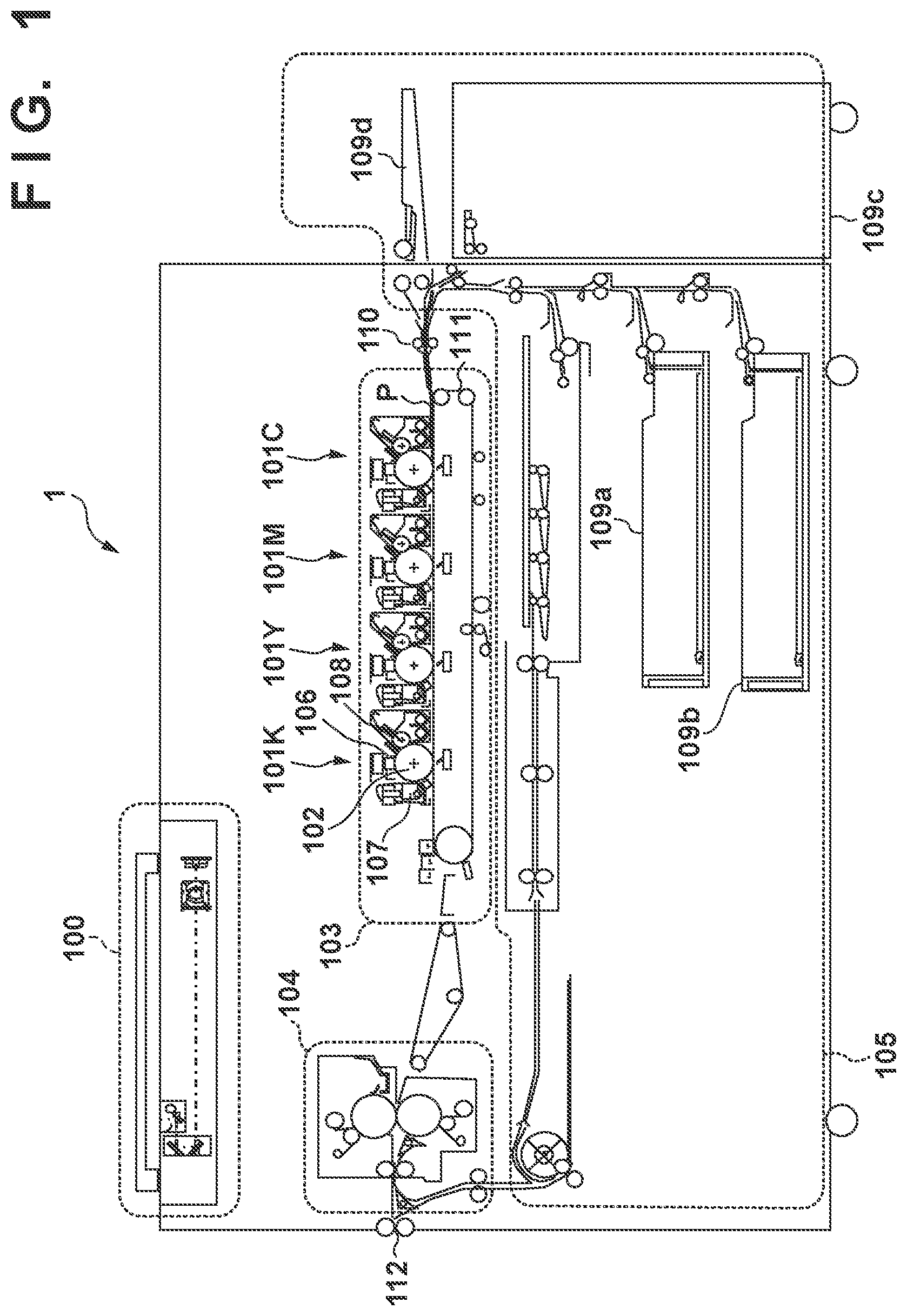 Patent US12306552 Figure 1 – Image forming apparatus for forming image using plurality of exposure heads