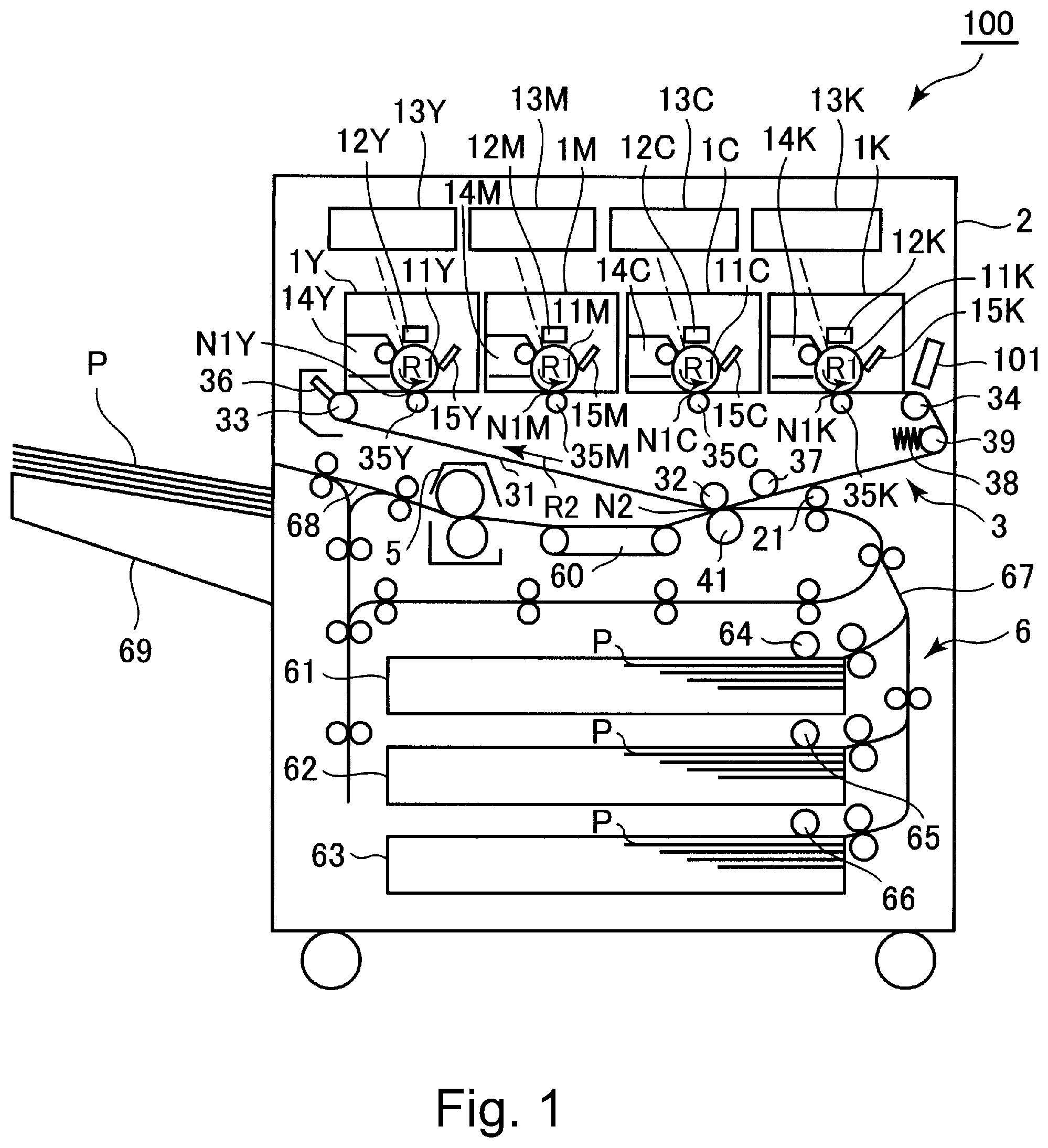Patent US12306556 Figure 1 – Image forming apparatus