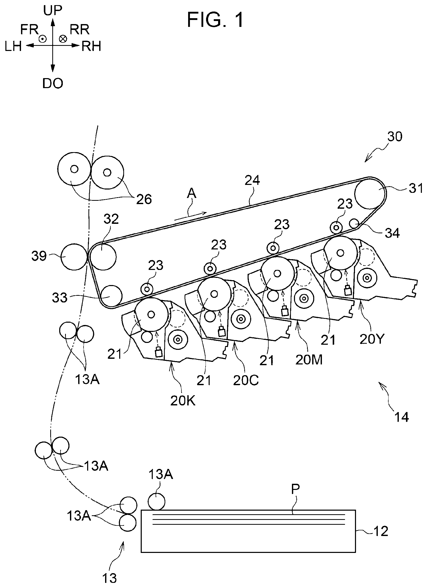 Patent US12306559 Figure 1 – Scraping device and image forming apparatus including an applying part to apply an impact to a scraping part