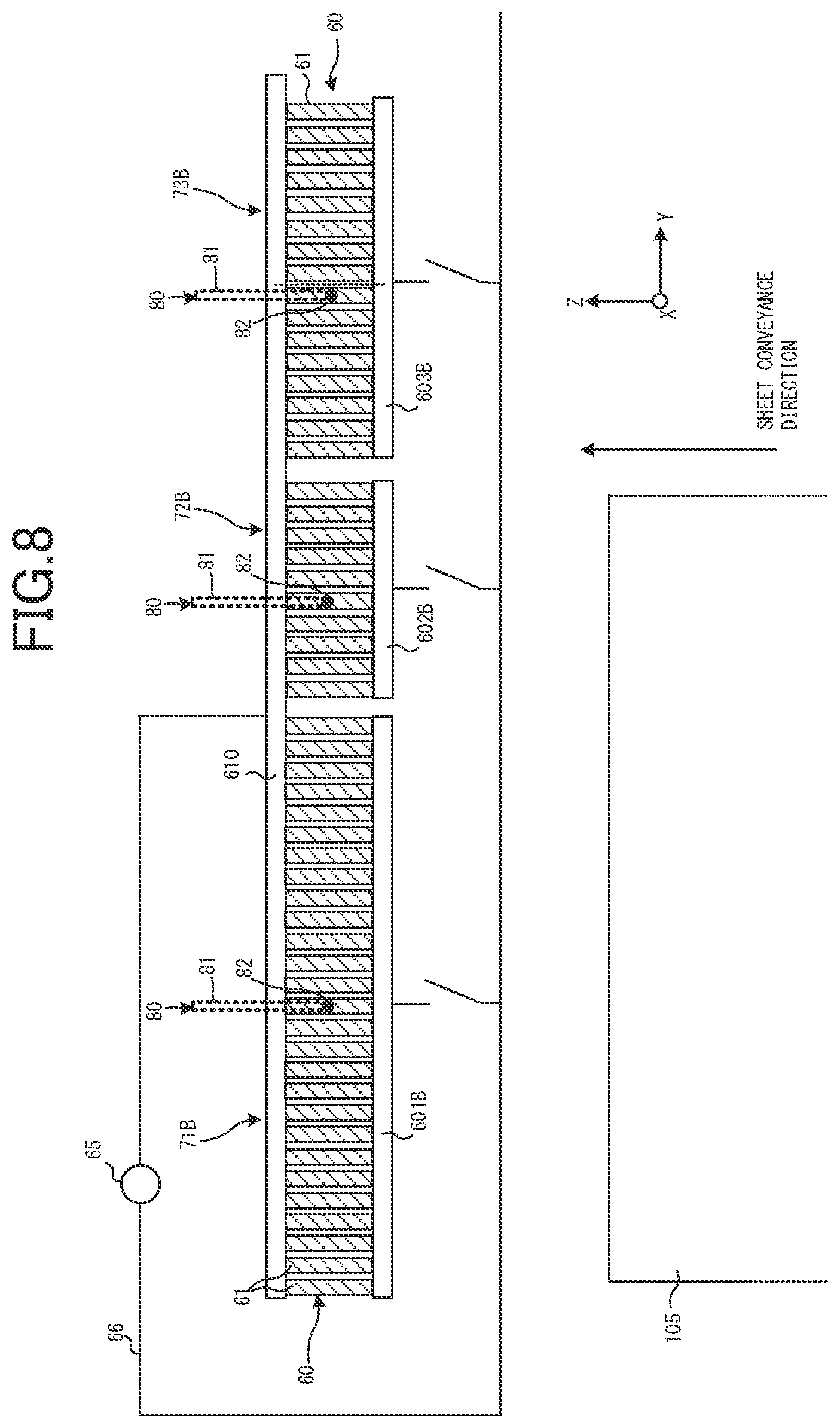 Patent US12306562 Figure 8 – Heating device and fixing device and image forming apparatus