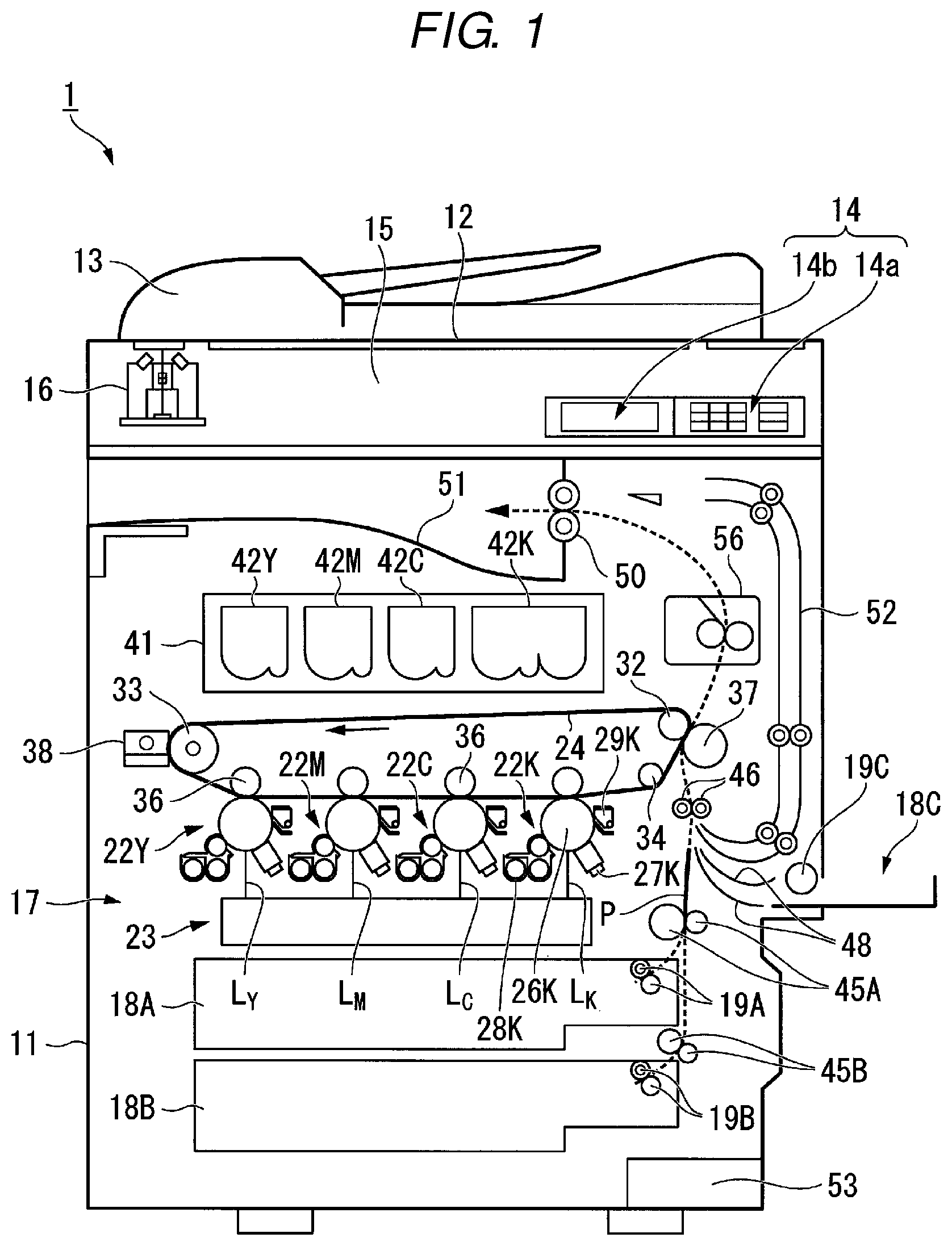 Patent US12306563 — Fixing device with a heater holder having a retraction portion — Figure 1