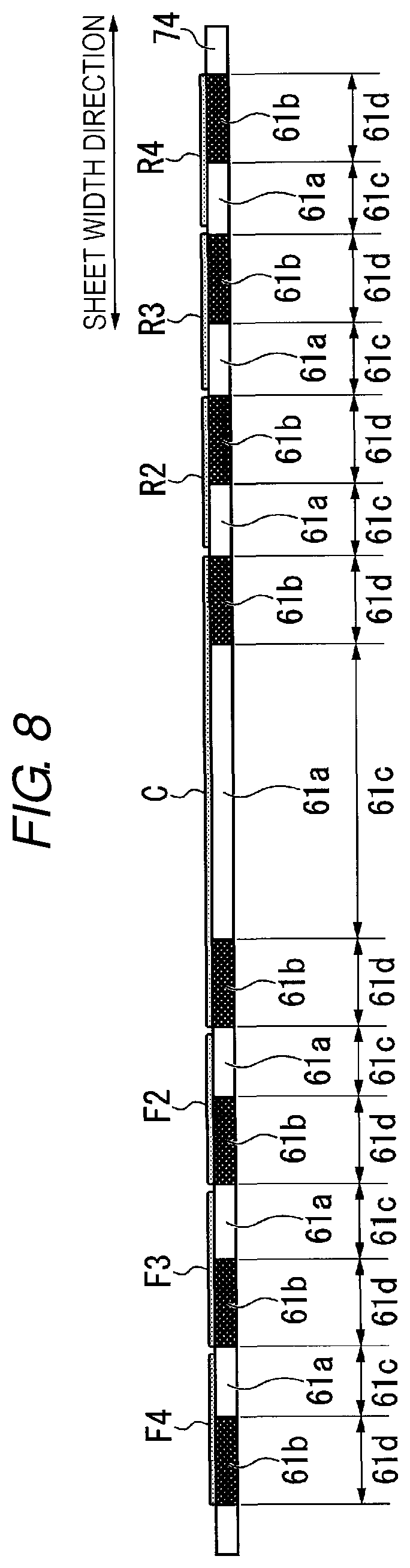 Patent US12306563 Figure 7 – Fixing device with a heater holder having a retraction portion