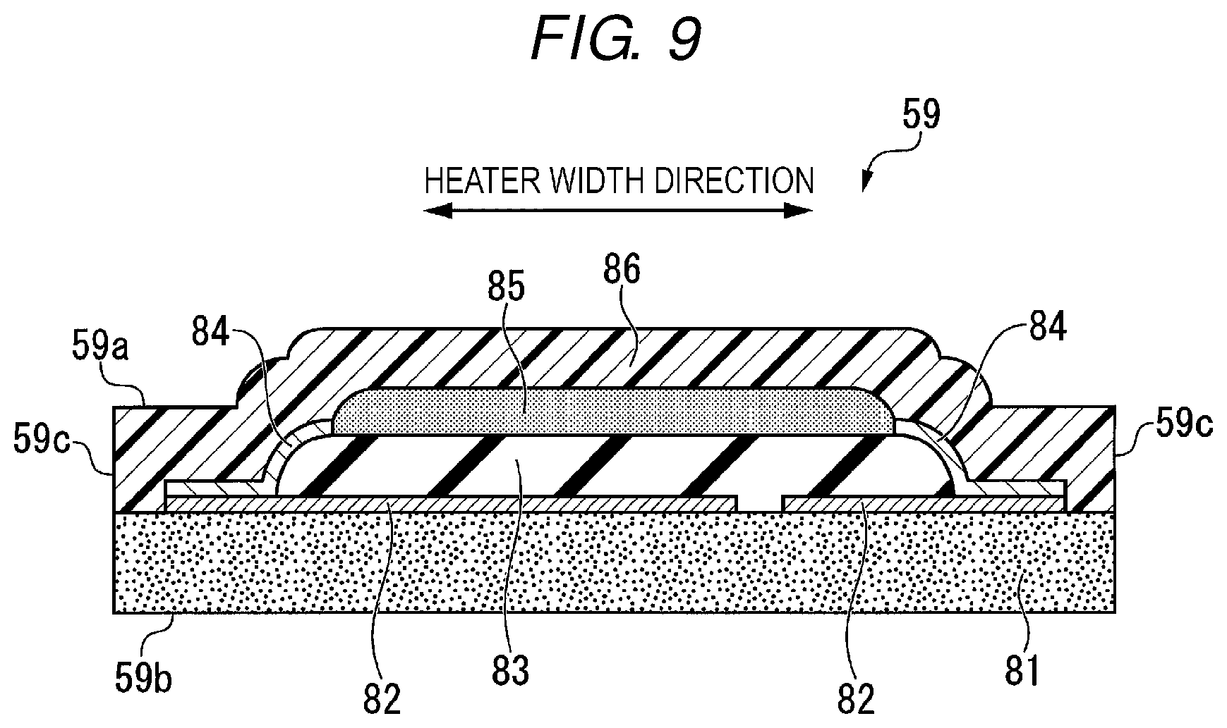 Patent US12306563 Figure 8 – Fixing device with a heater holder having a retraction portion
