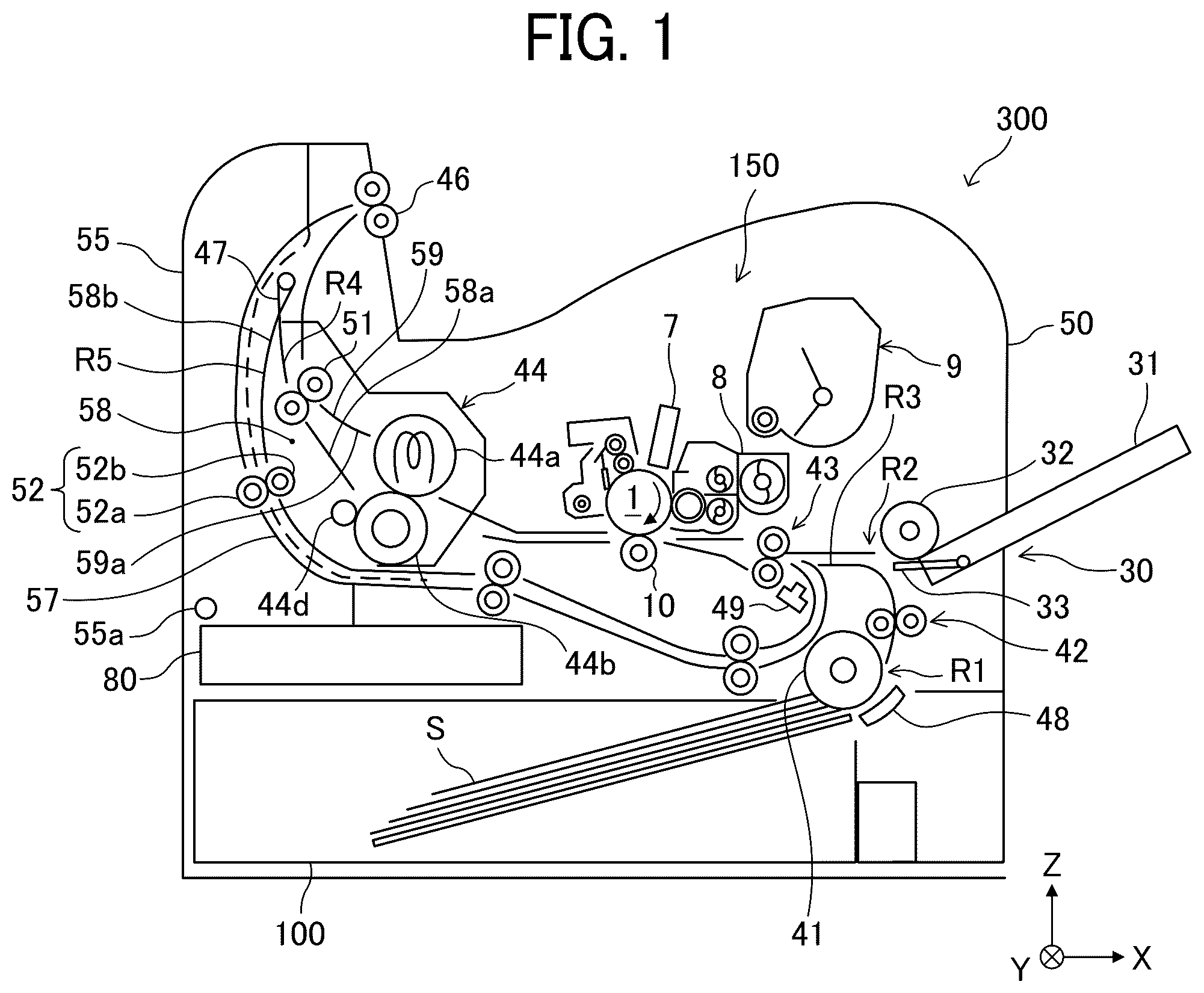 Patent US12306569 Figure 1 – Drive transmitter, drive device, and image forming apparatus