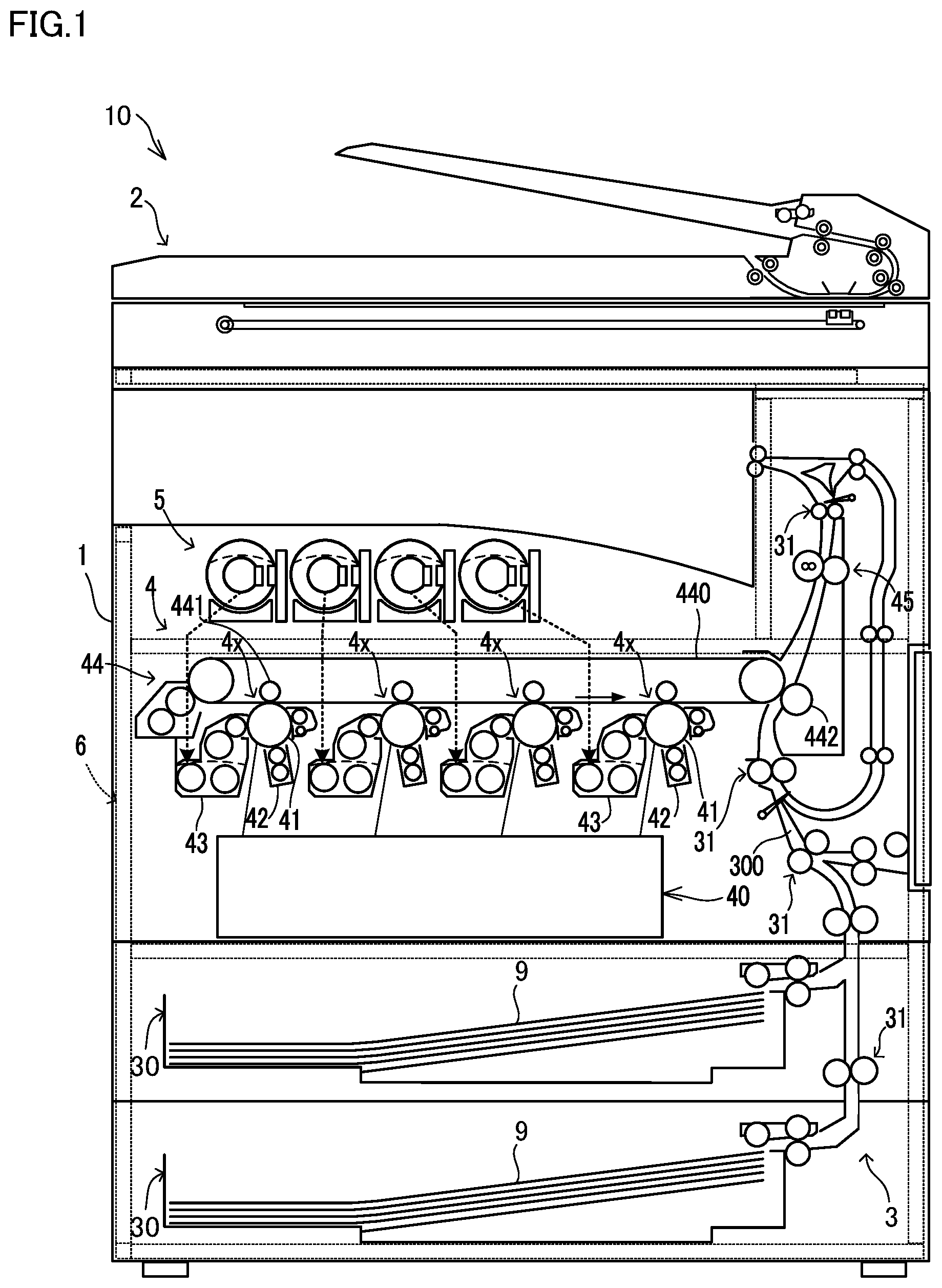 Patent US12306571 Figure 1 – Structure and image forming apparatus