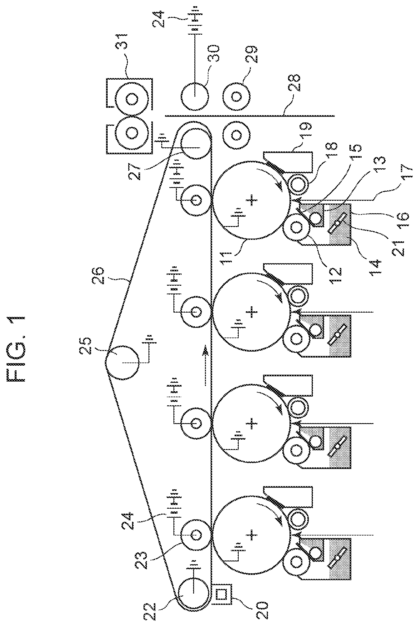 Patent US12306572 Figure 1 – Process cartridge