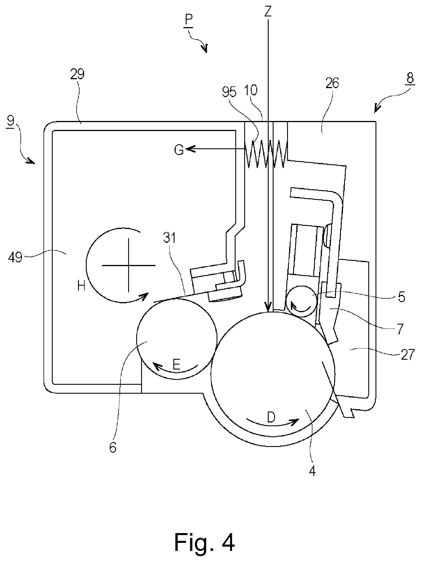Patent US12306573 Figure 4 – Cartridge, process cartridge and electrophotographic image forming apparatus