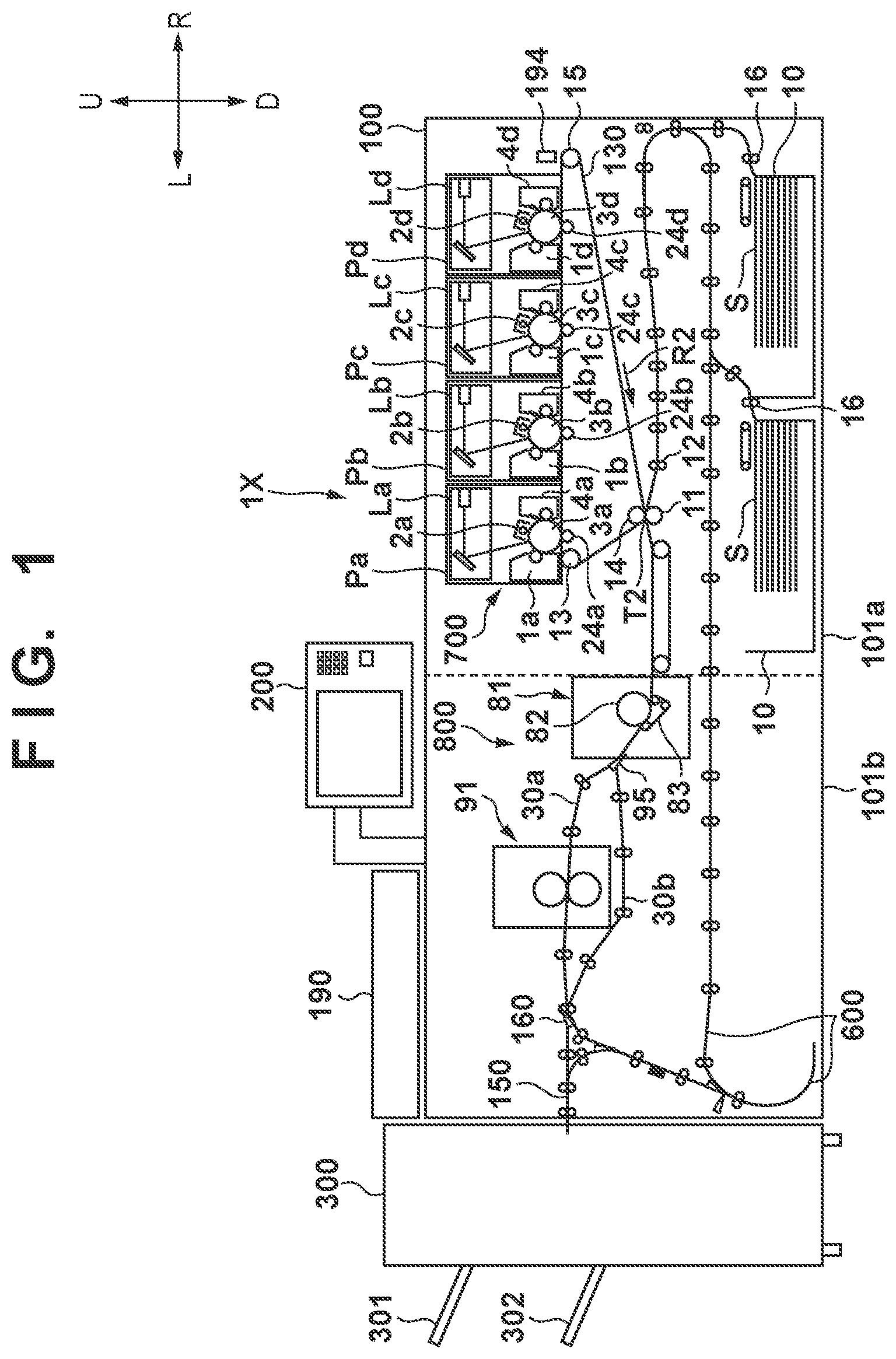 Patent US12306574 Figure 1 – Air ventilation structure in image forming apparatus