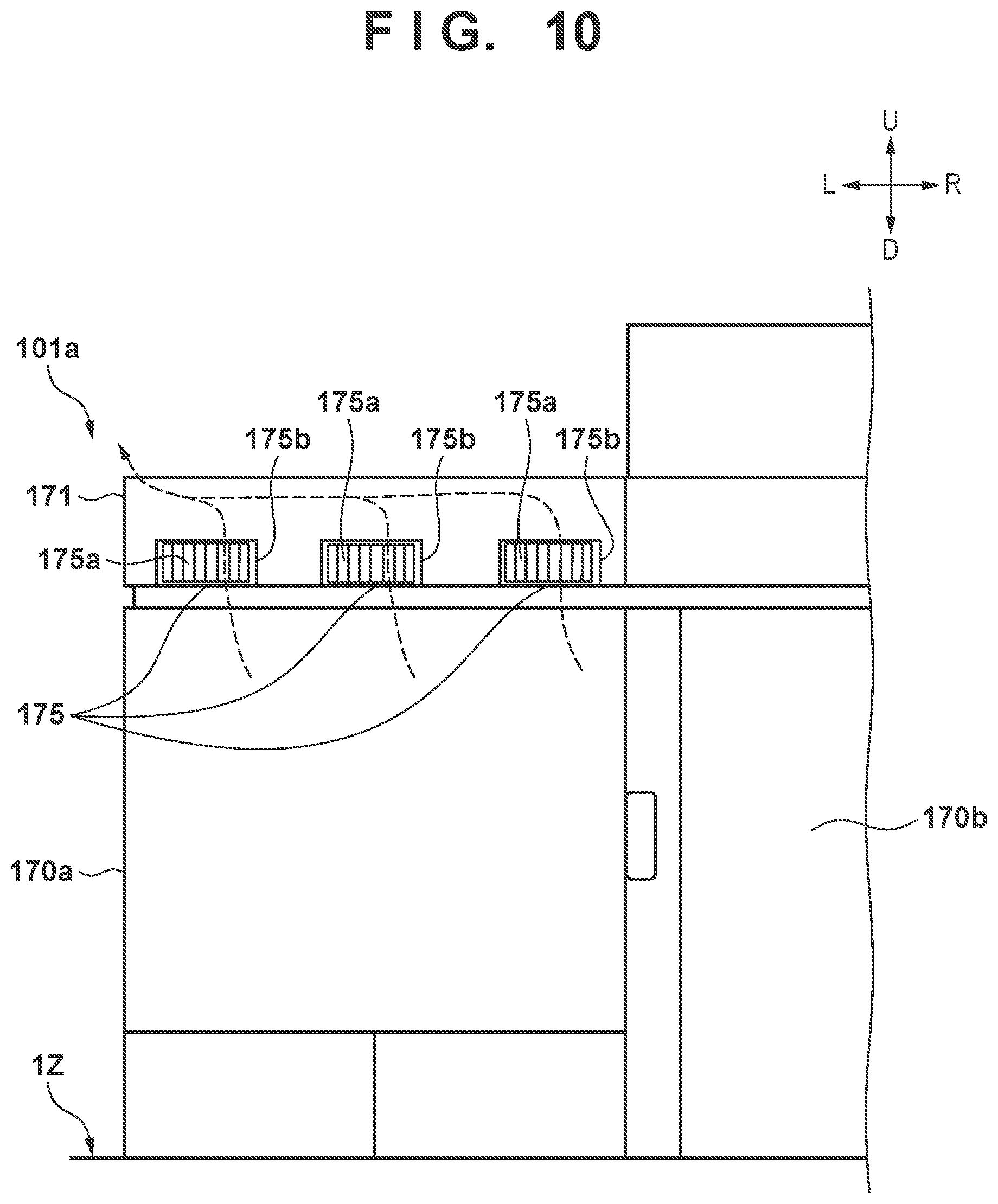 Patent US12306574 Figure 10 – Air ventilation structure in image forming apparatus