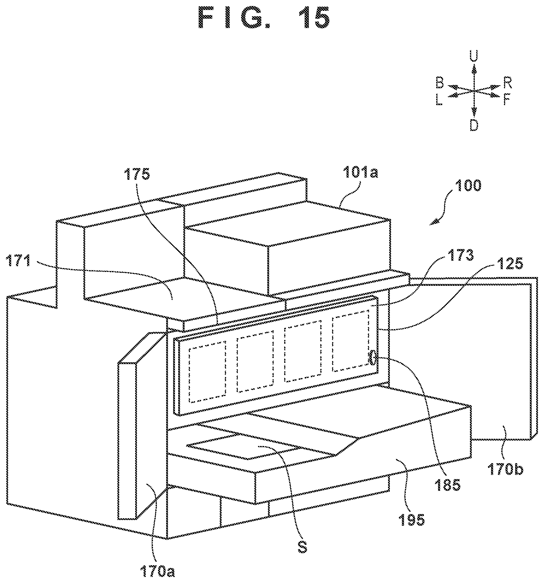 Patent US12306574 Figure 15 – Air ventilation structure in image forming apparatus
