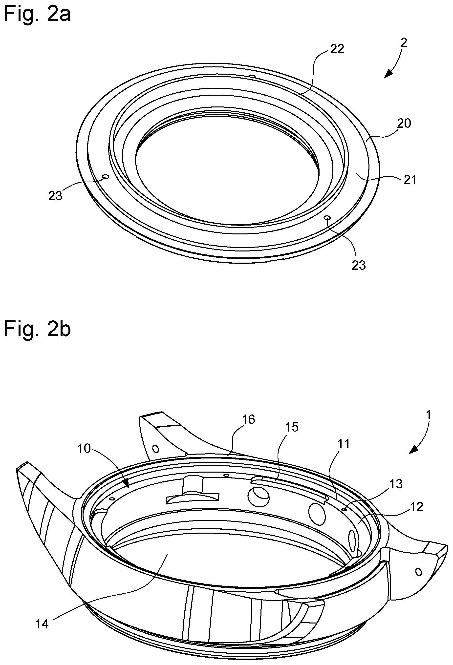 Patent US12306586 Figure 2 – Device for fastening a back on a middle for a timepiece