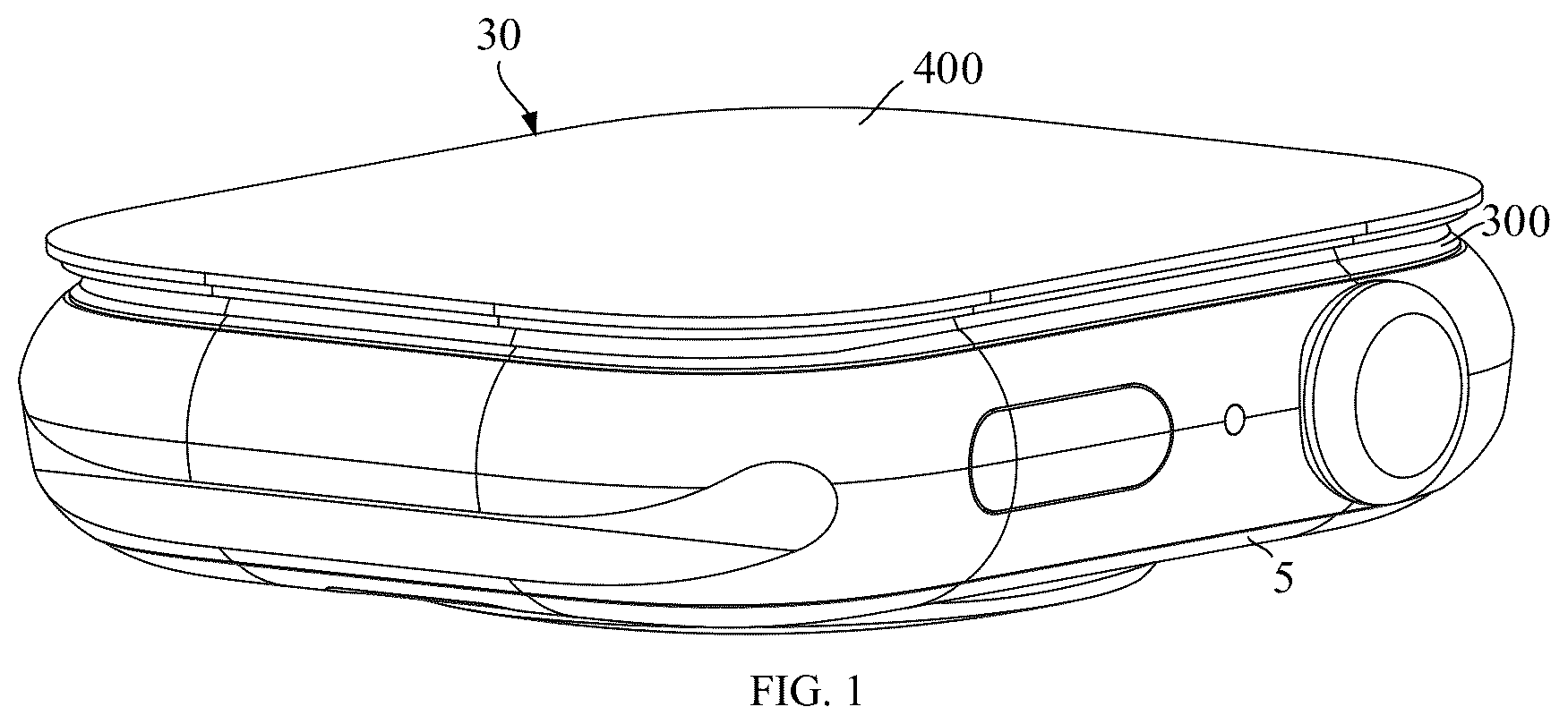 Patent US12306587 Figure 1 – Waterproof bezel, light-transmissive watch panel, and watch protection case