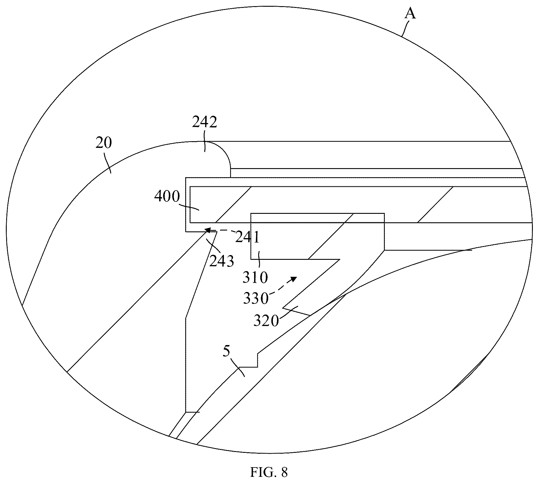 Patent US12306587 Figure 6 – Waterproof bezel, light-transmissive watch panel, and watch protection case