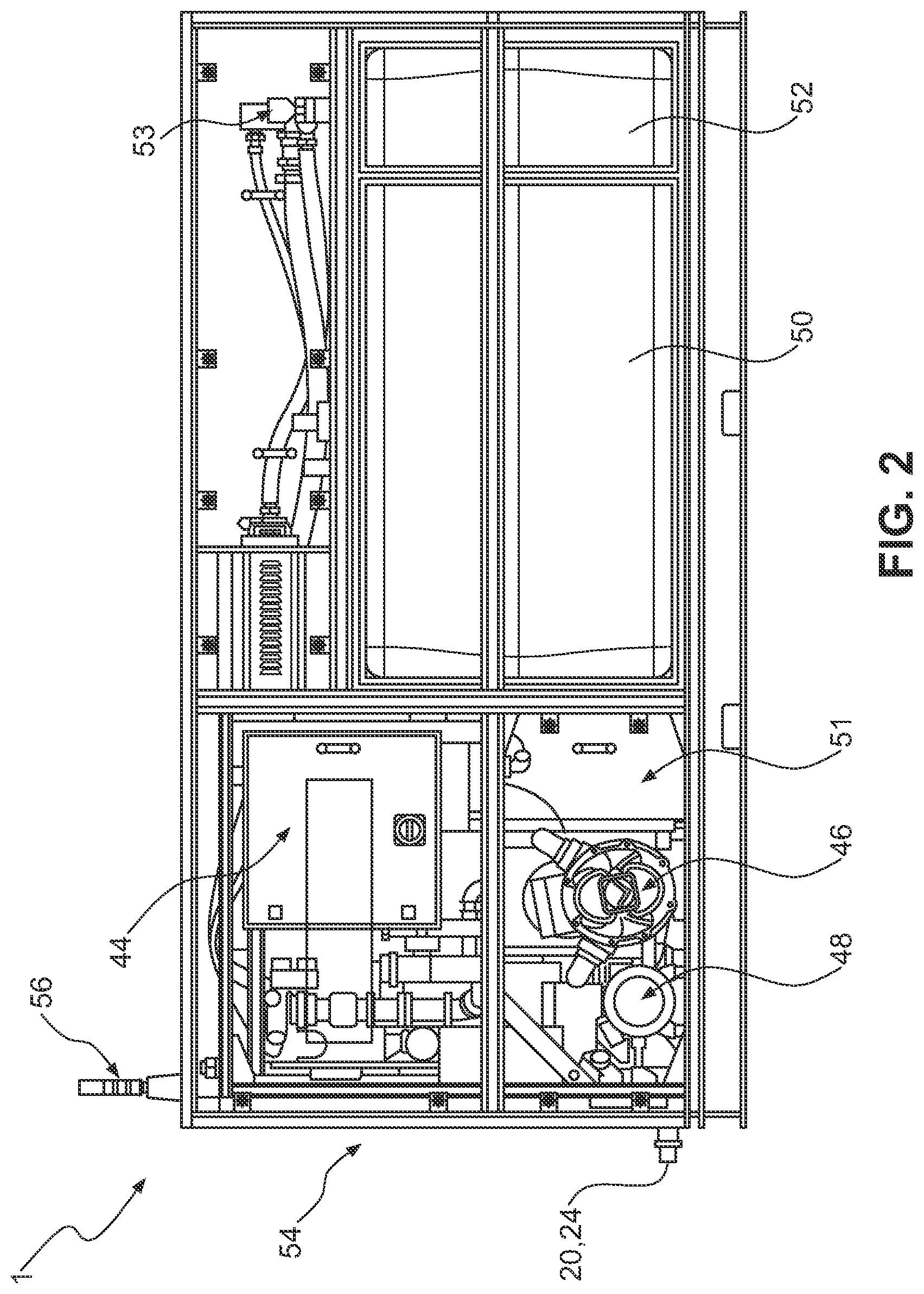 Patent US12306606 Figure 2 – Bioreactor cleaning installation for bioreactors in rail vehicles