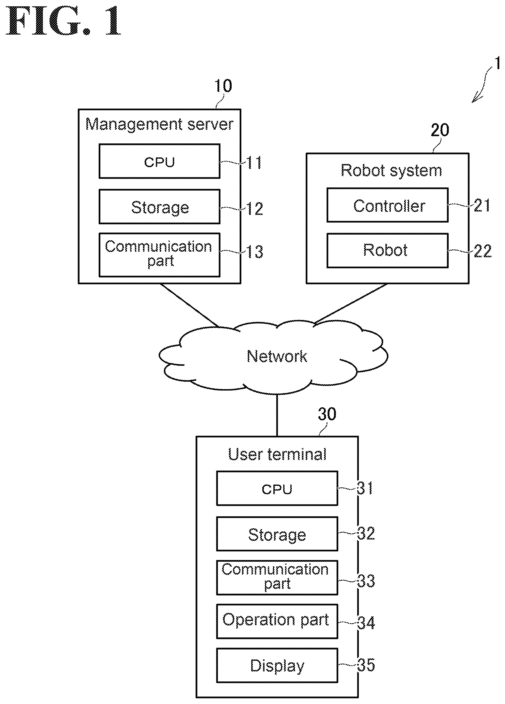 Patent US12306608 Figure 1 – Industrial machine management system, method for managing industrial machine, and non-transitory computer-readable storage medium