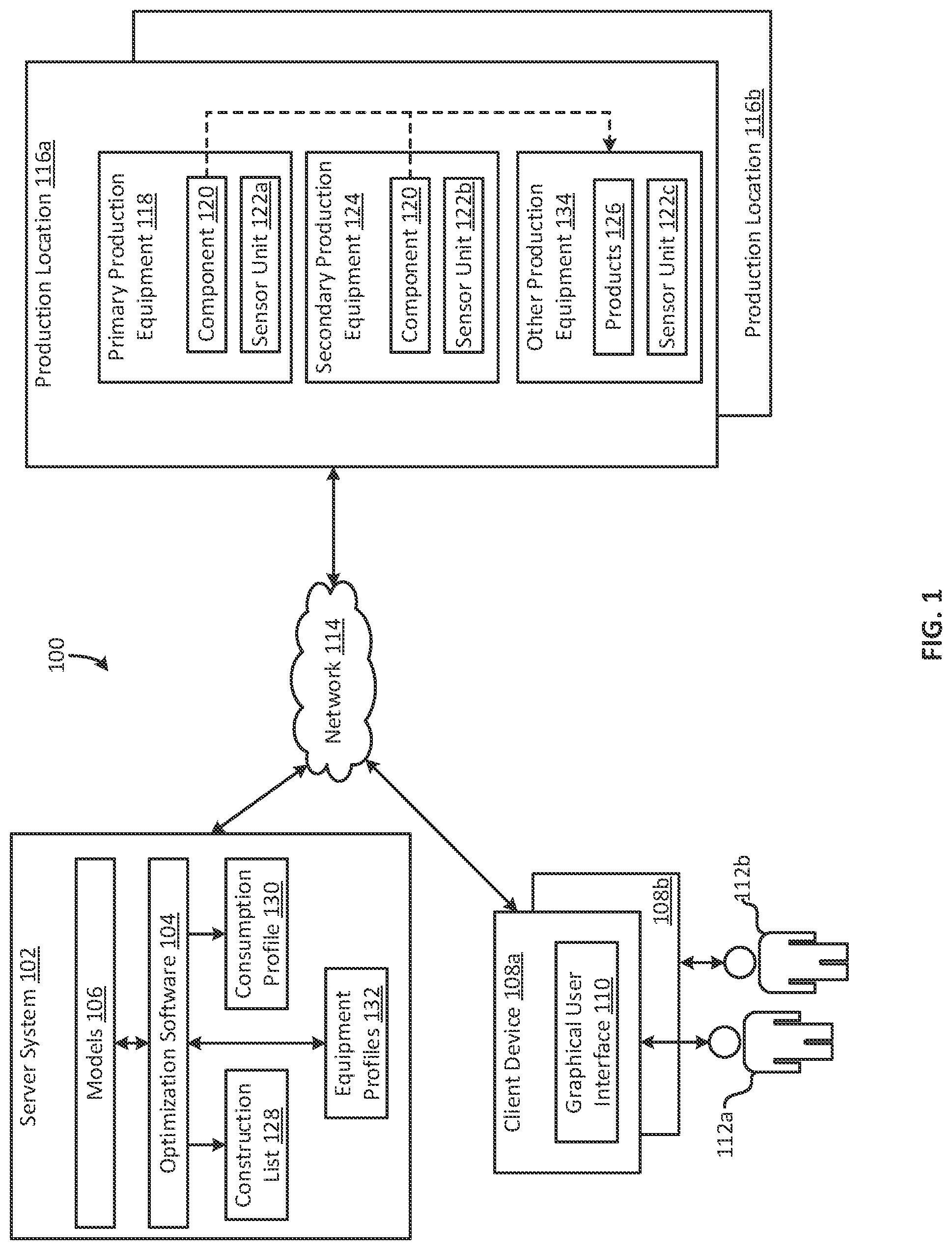Patent US12306612 Figure 1 – Optimizing manufacturing of physical components