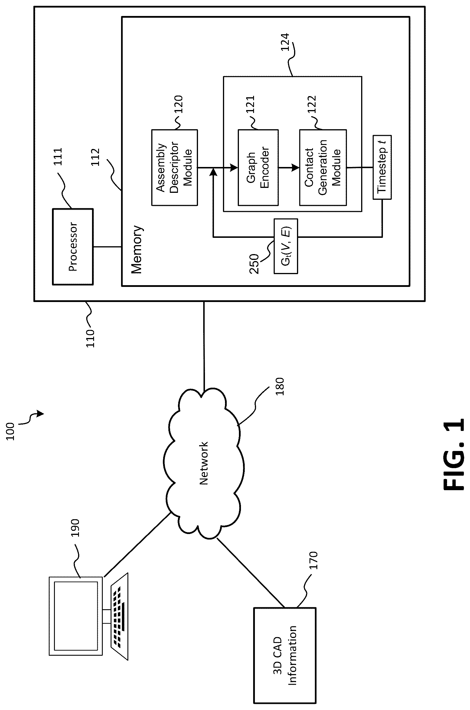 Patent US12306616 — System and method for generating an assembly sequence for a product — Figure 1