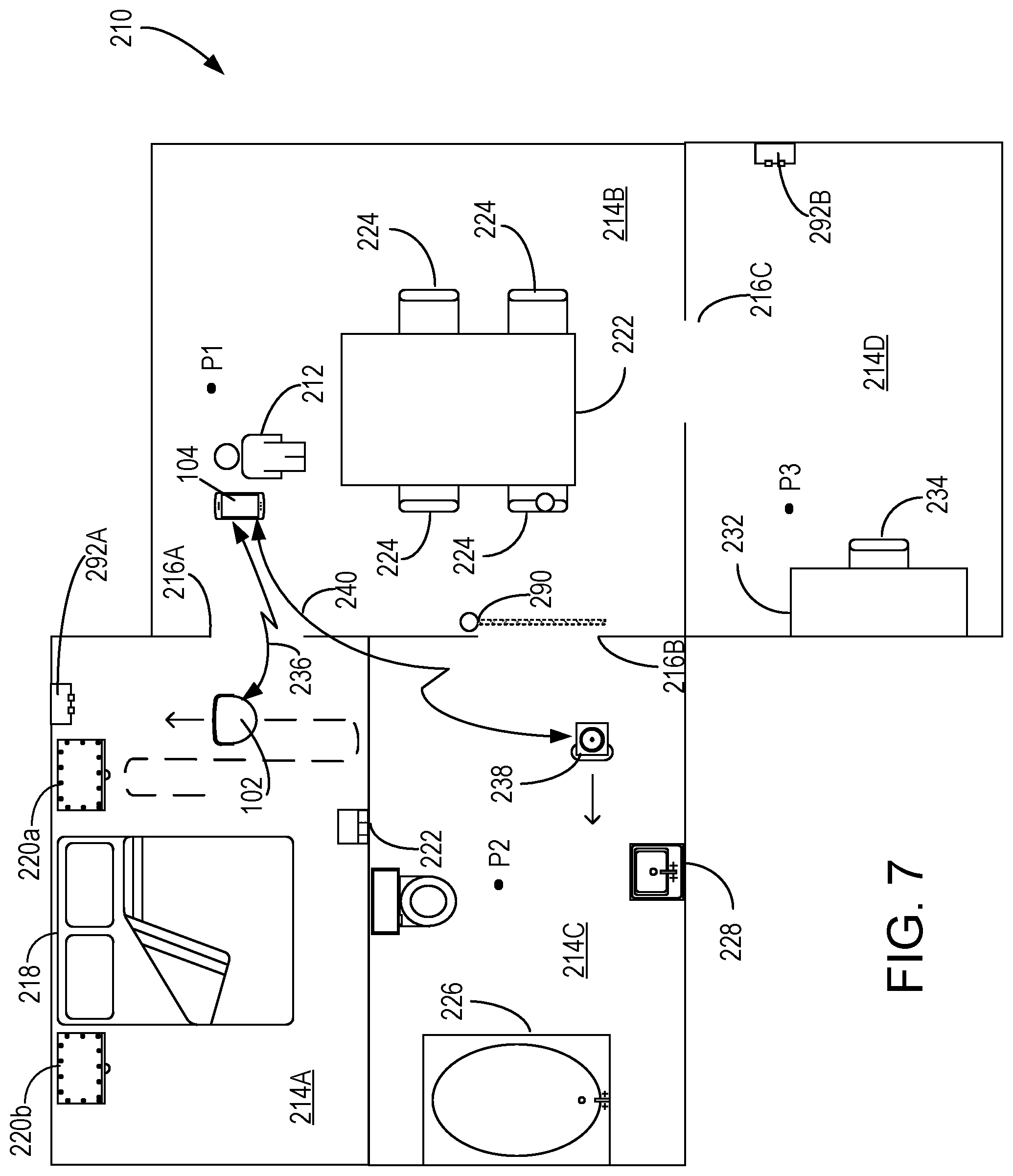 Patent US12306626 Figure 9 – Mobile robot cleaning system