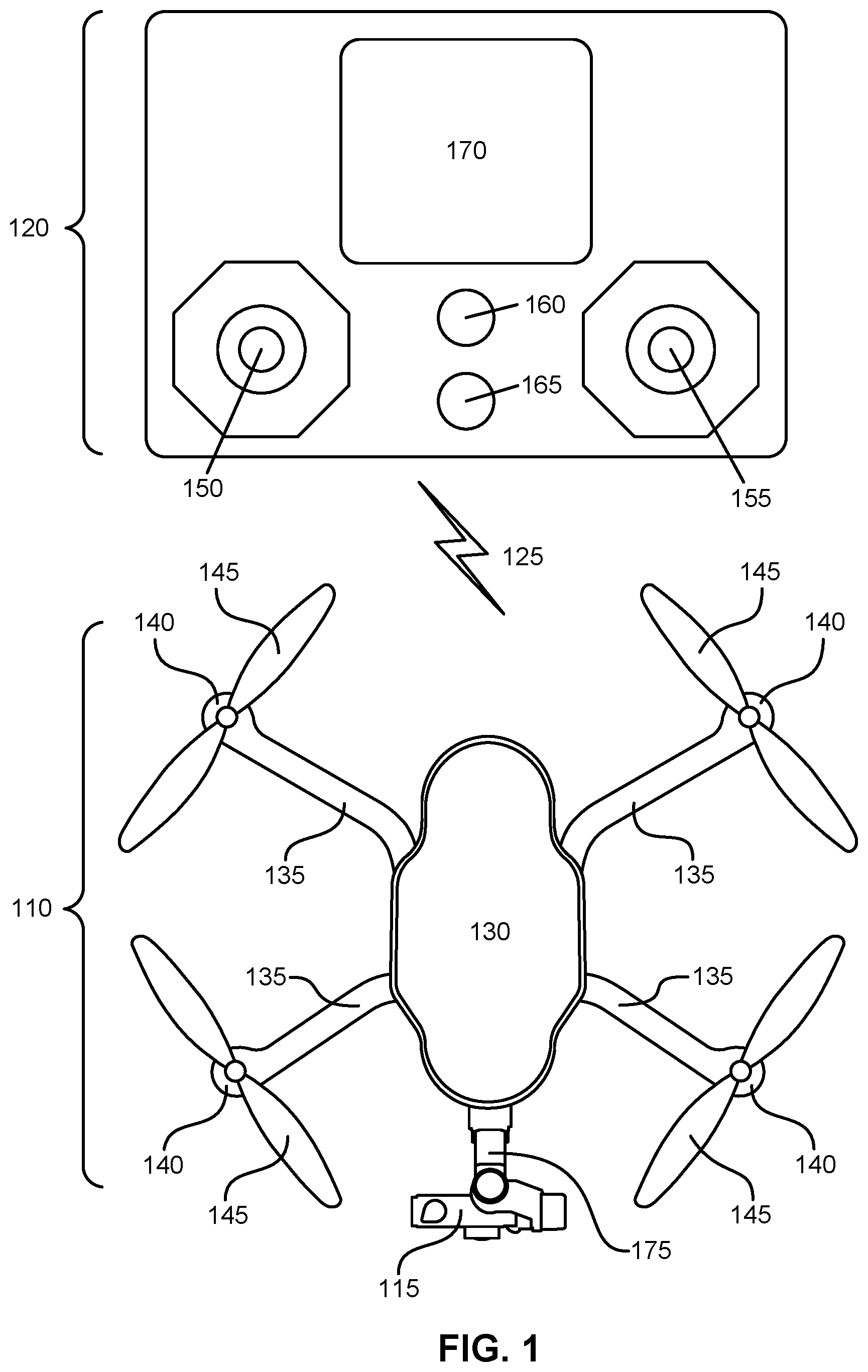 Patent US12306641 Figure 1 – Autonomous tracking based on radius