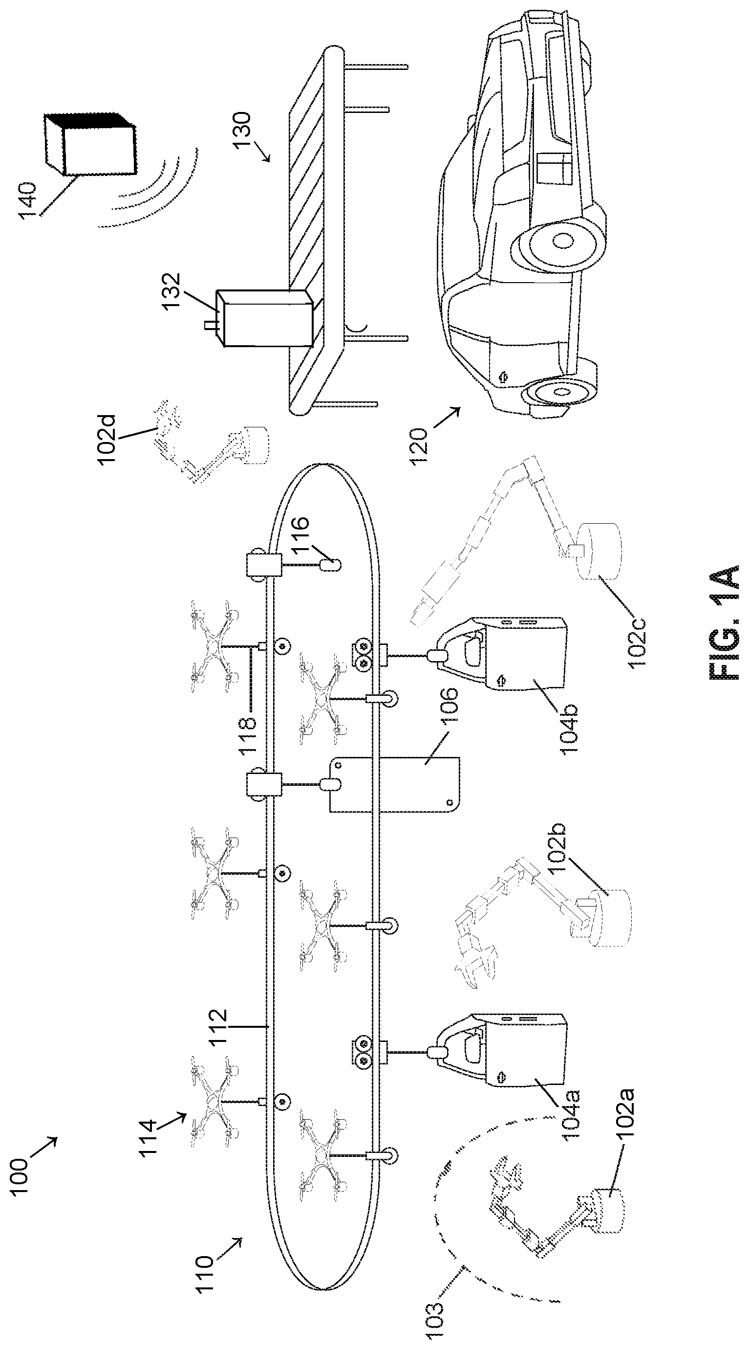 Patent US12306642 — Dynamic changing of conveyor profile based on range of robot — Figure 1