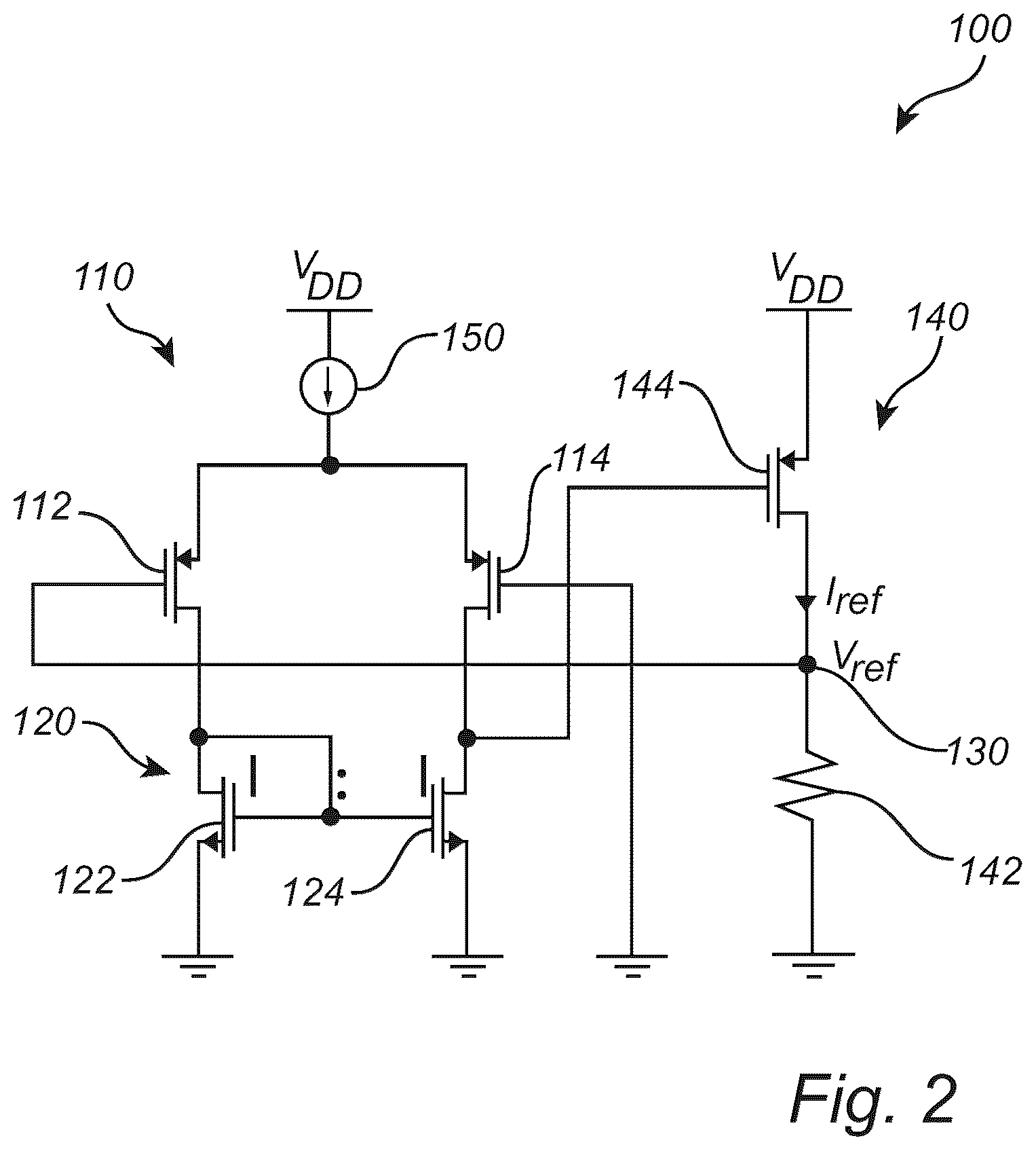Patent US12306649 Figure 2 – Reference circuit and a power management unit