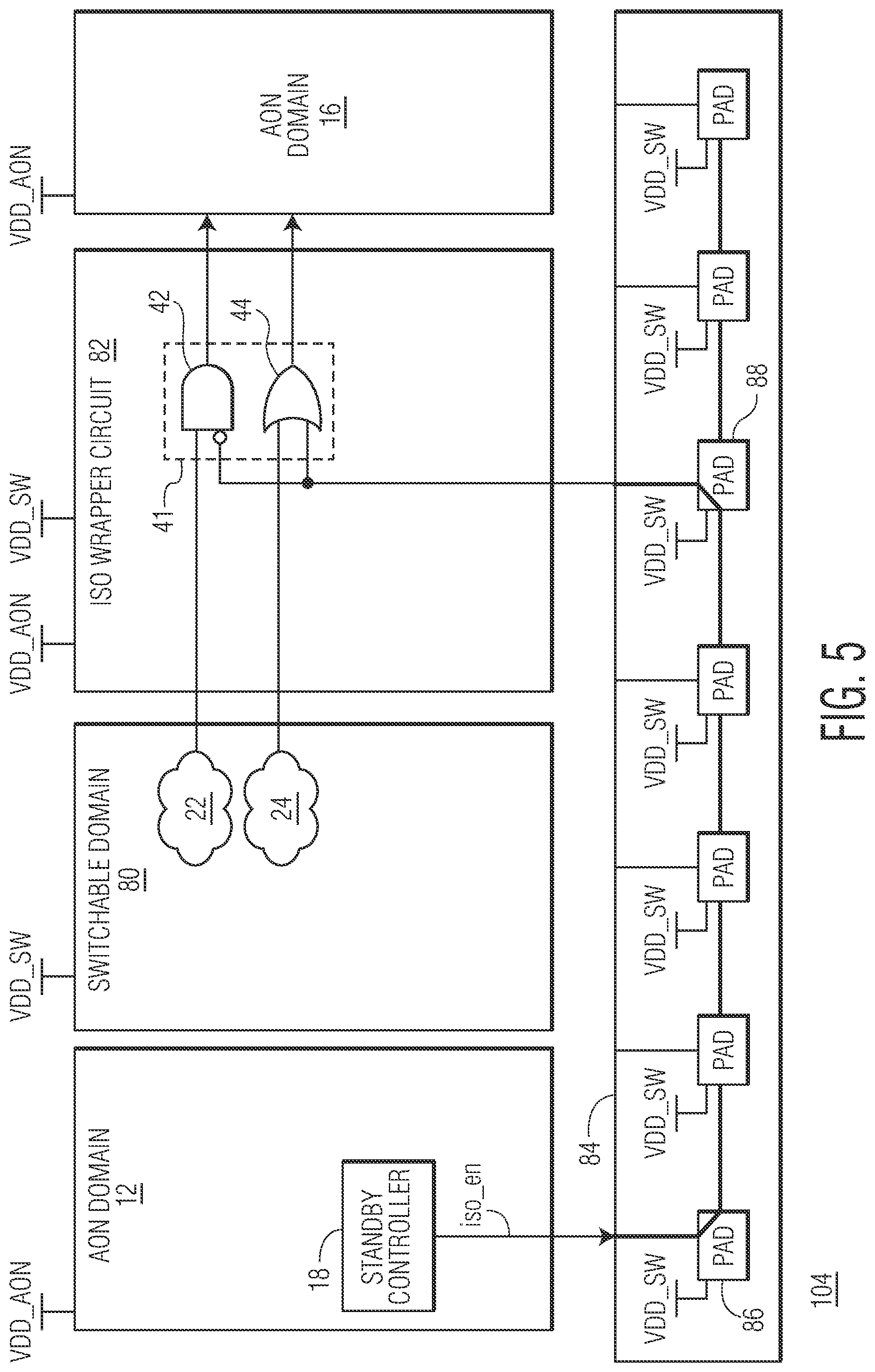Patent US12306652 Figure 4 – System on a chip (SoC) having a low power mode of operation