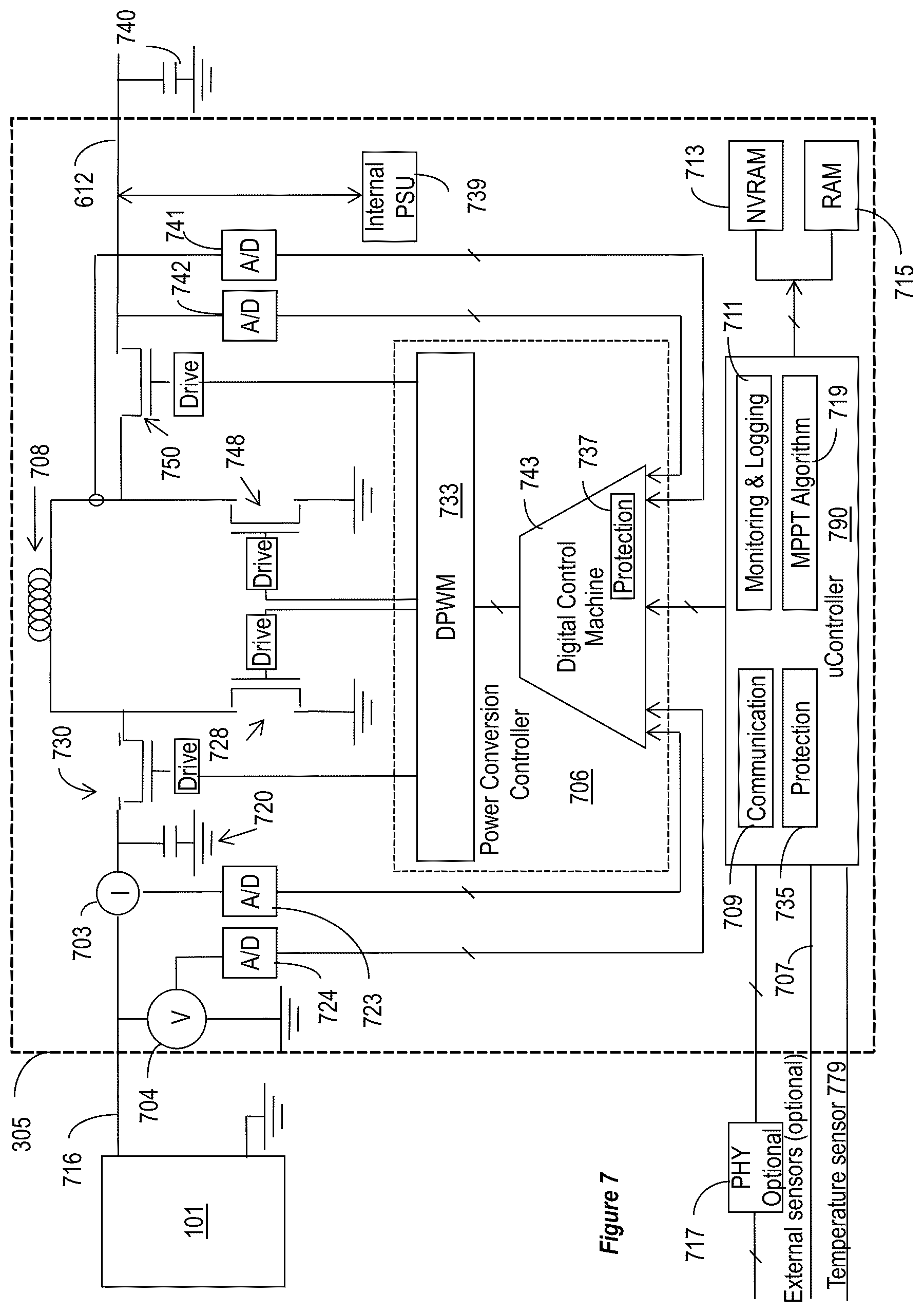 Patent US12306653 Figure 9 – Circuit for interconnected direct current power sources