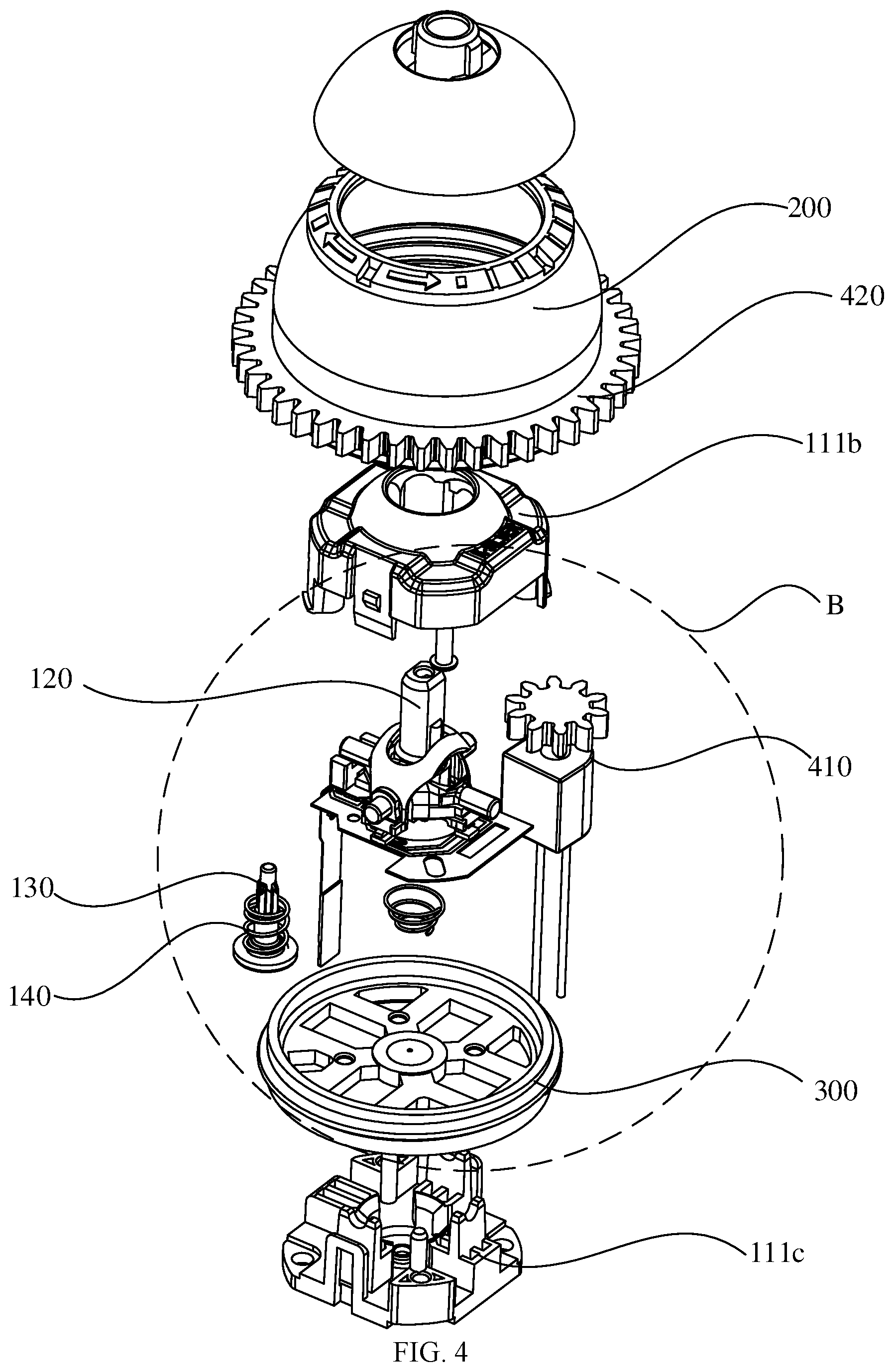 Patent US12306658 Figure 4 – Rocker mechanism and game controller
