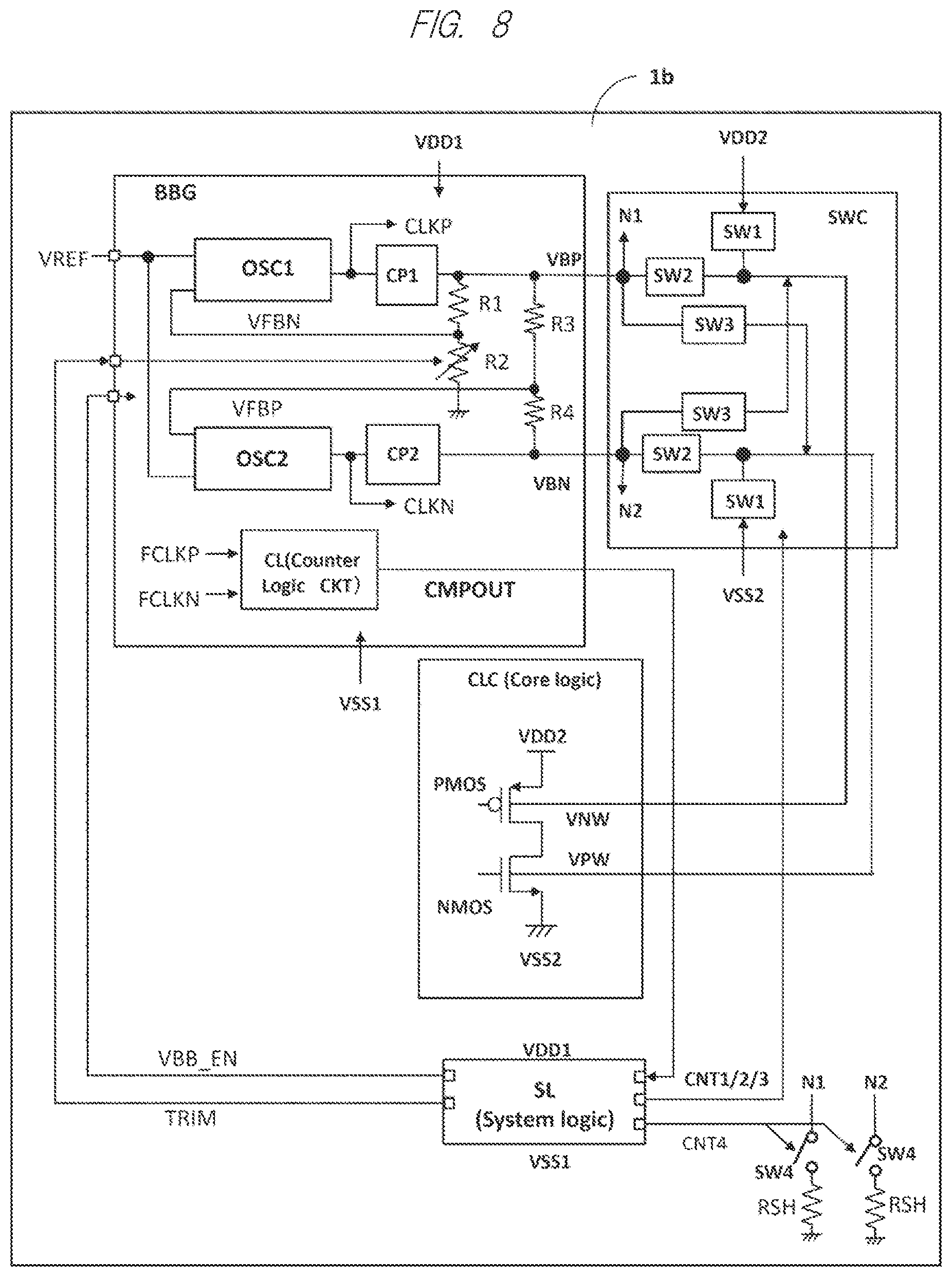 Patent US12306659 Figure 7 – Semiconductor device
