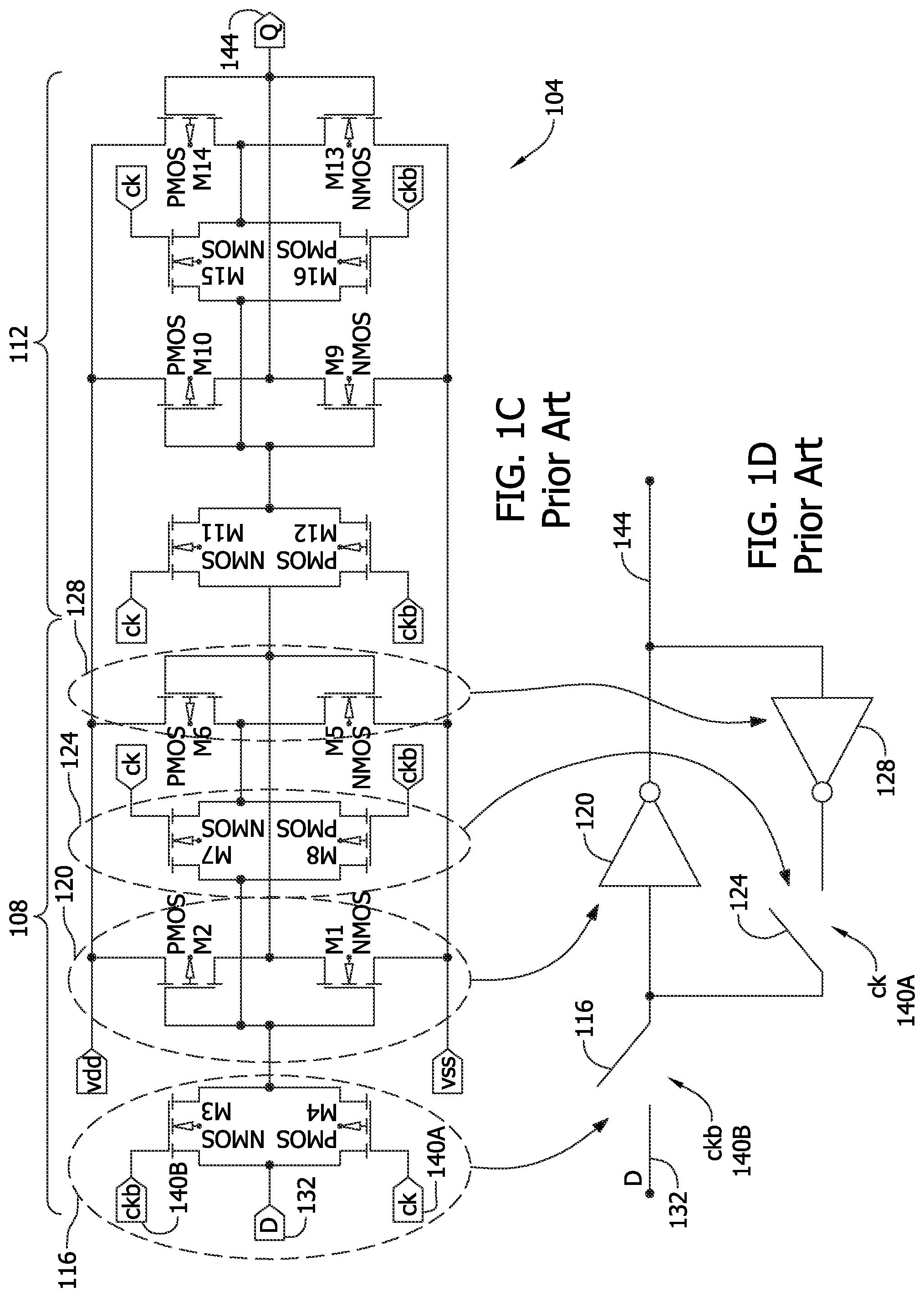 Patent US12306660 Figure 2 – Ultra-low power D flip-flop with reduced clock load