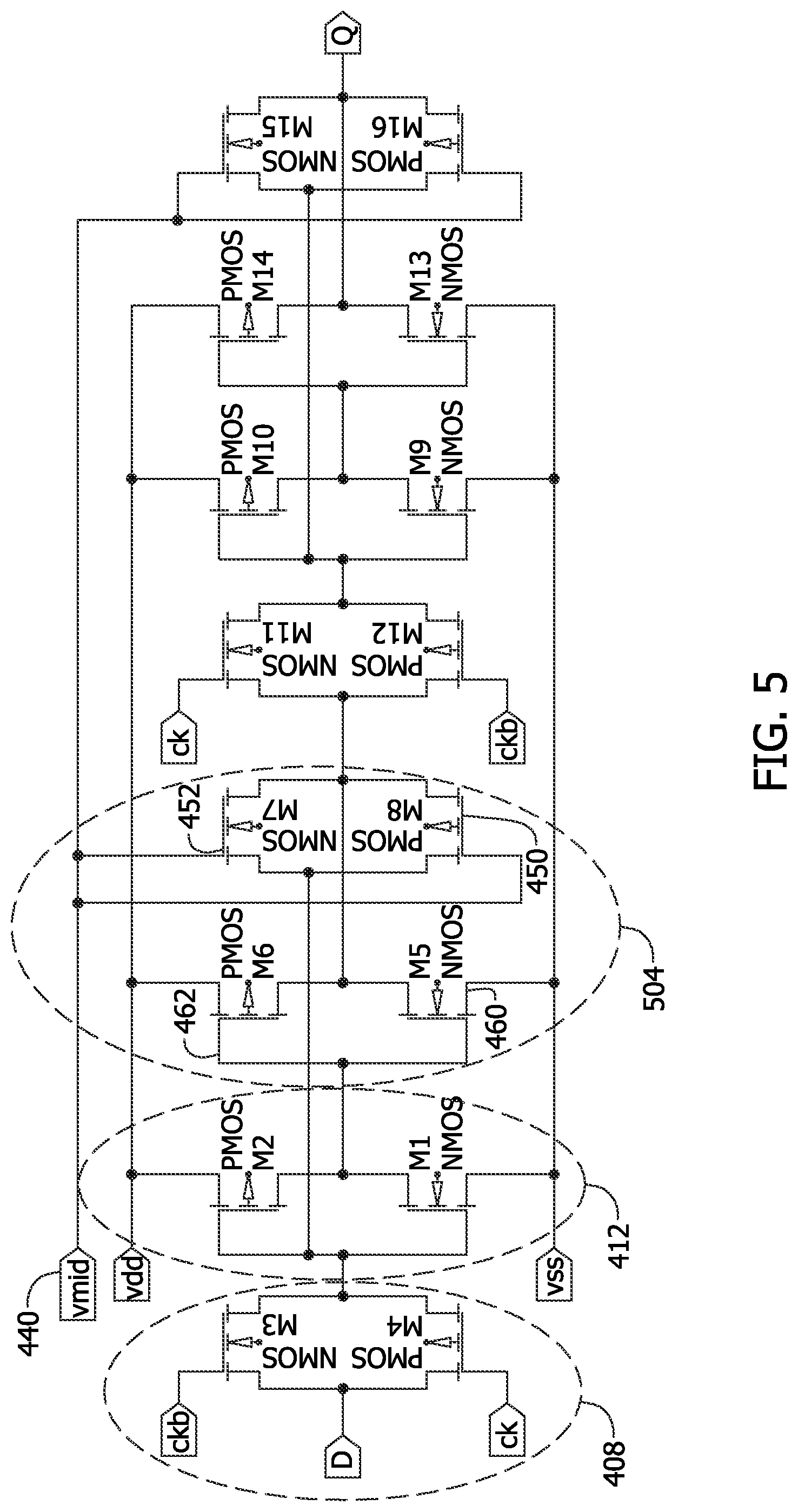 Patent US12306660 Figure 6 – Ultra-low power D flip-flop with reduced clock load