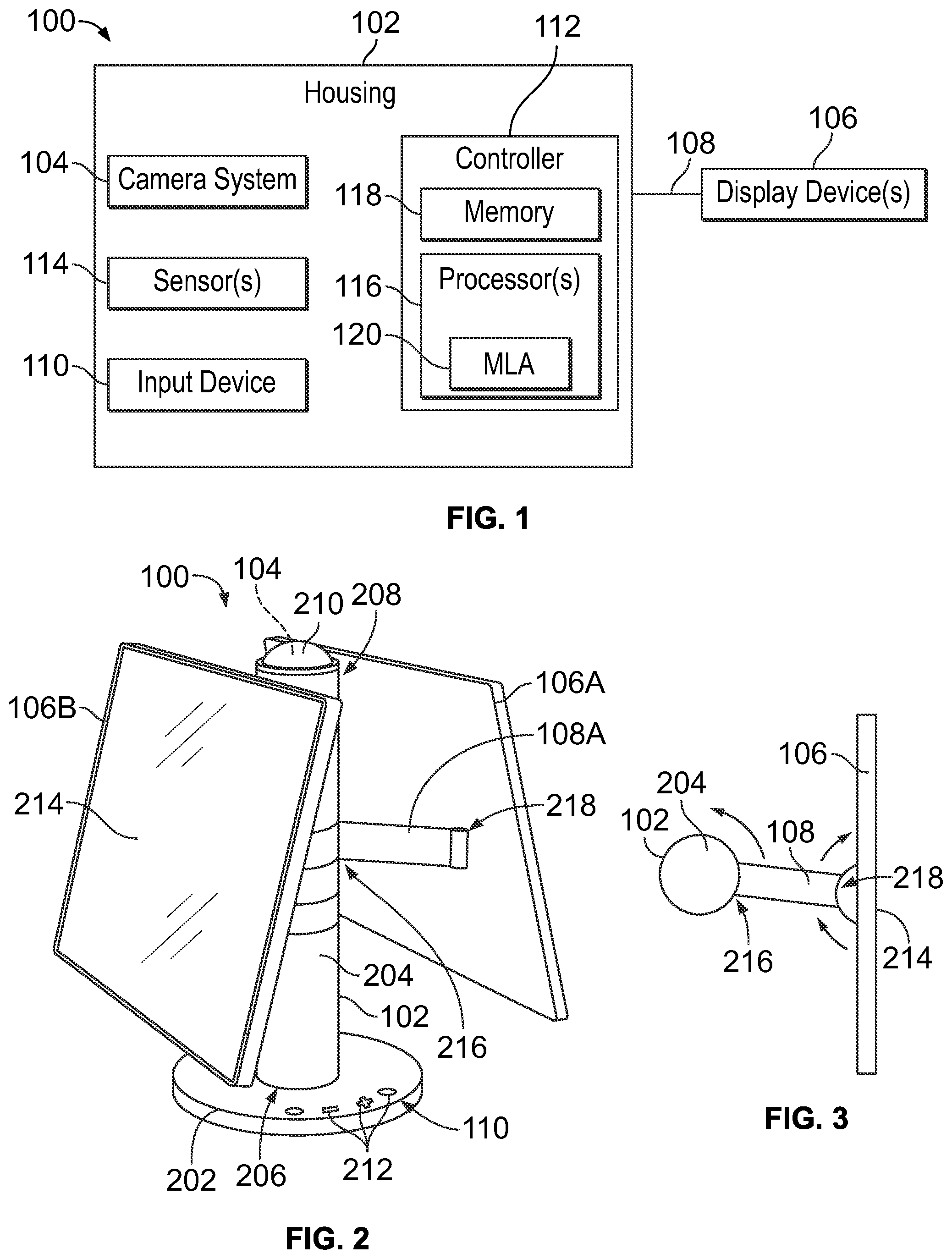 Patent US12306666 Figure 1 – Electronic device and method of managing field of view based on display orientation