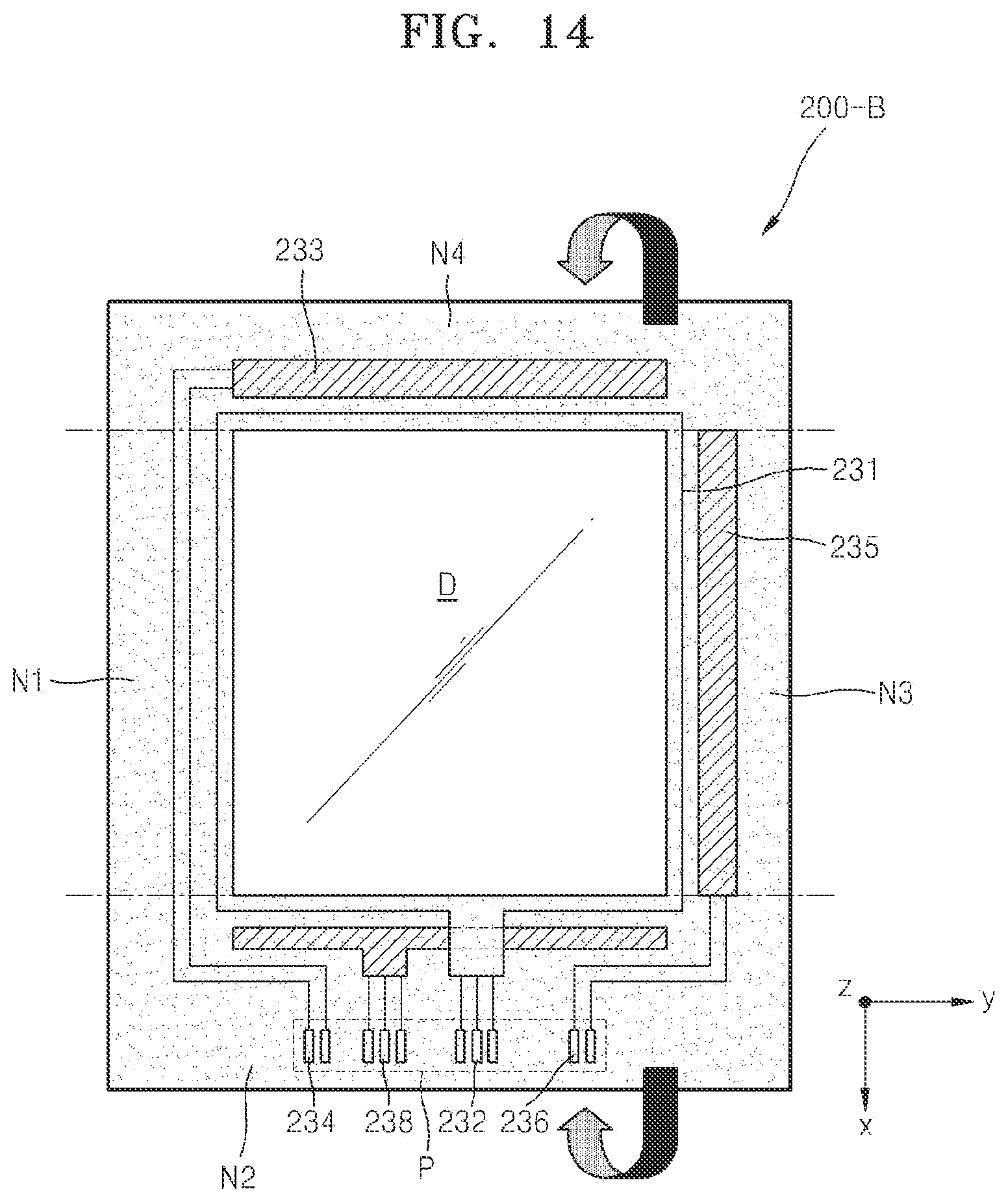 Patent US12306670 Figure 8 – Flexible display panel having four non-display regions outside a display region and display apparatus including the flexible display panel