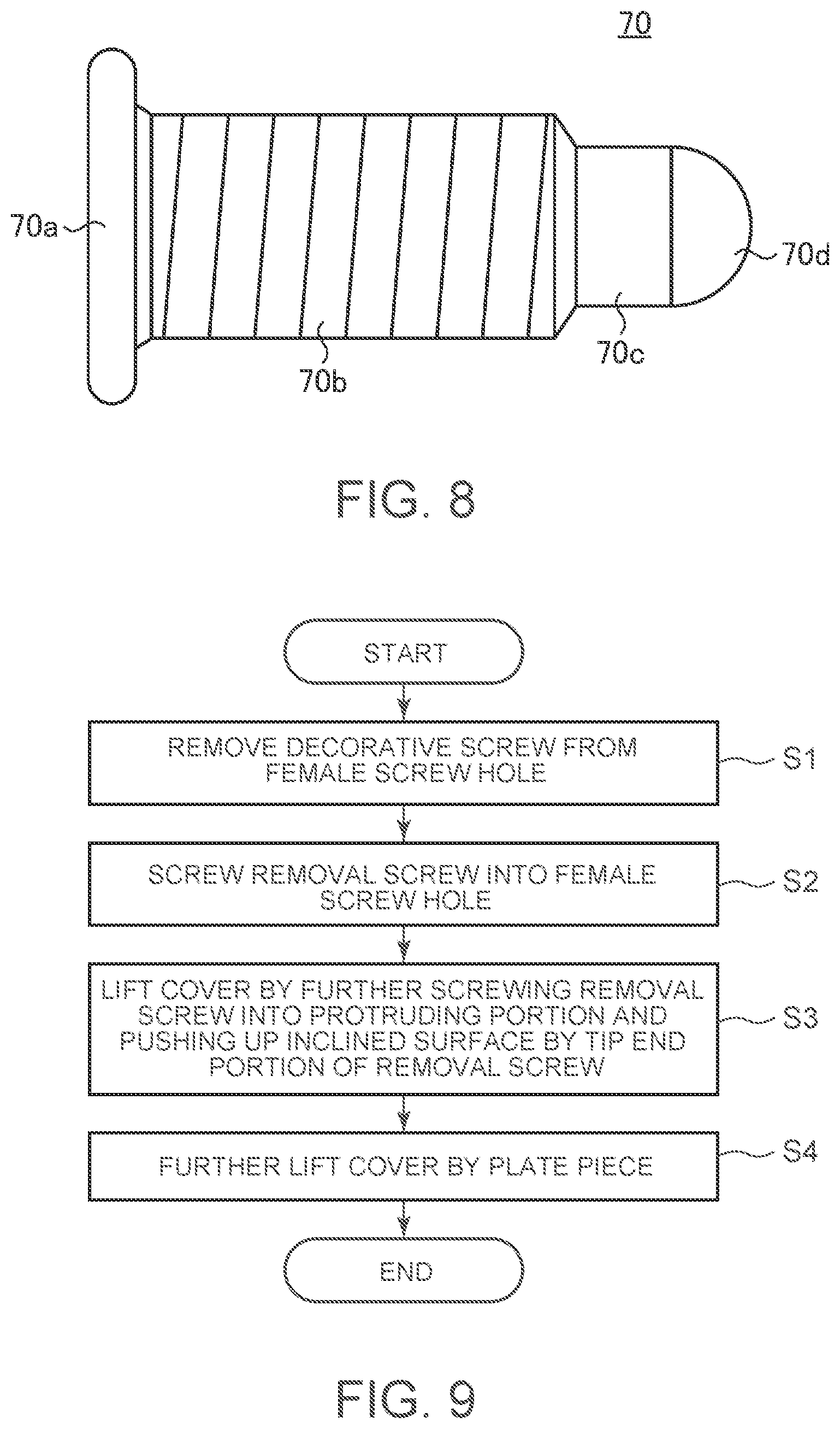 Patent US12306673 Figure 8 – Electronic apparatus, removal screw, and cover removing method