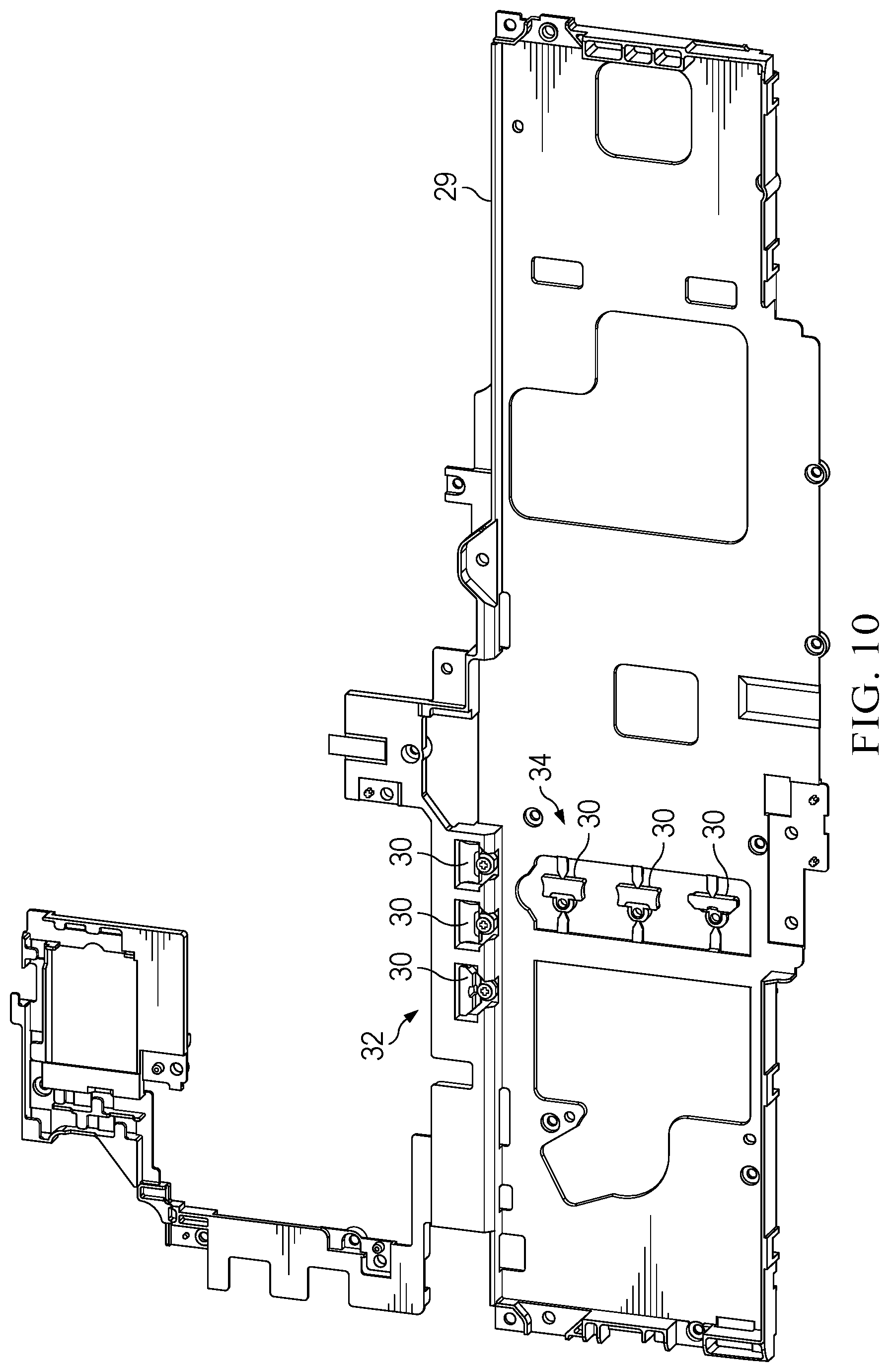 Patent US12306674 Figure 11 – Information handling system internal component part storage