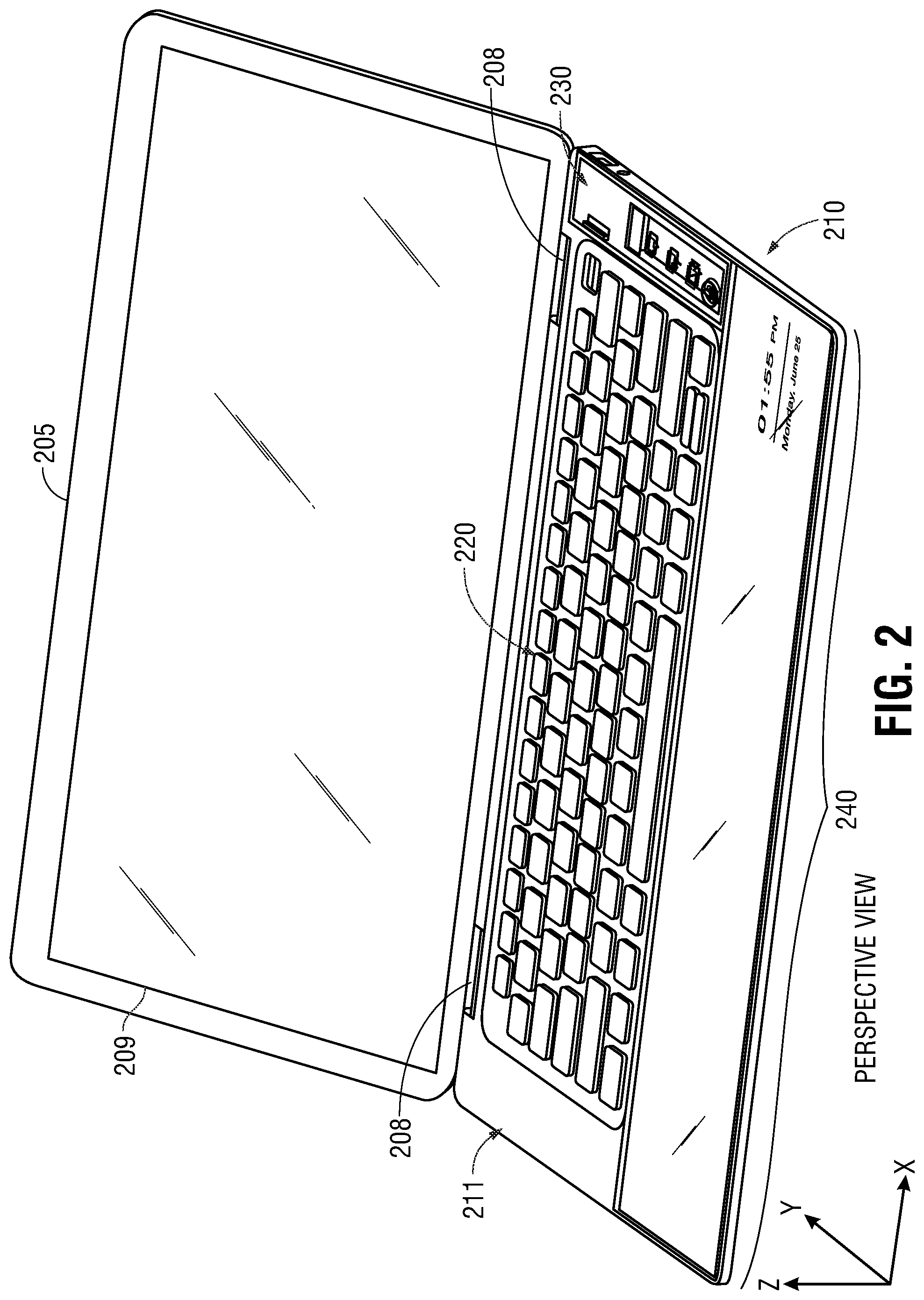 Patent US12306675 Figure 2 – System and method of manufacture for replaceable icon and speaker module with animated touch-actuated icons