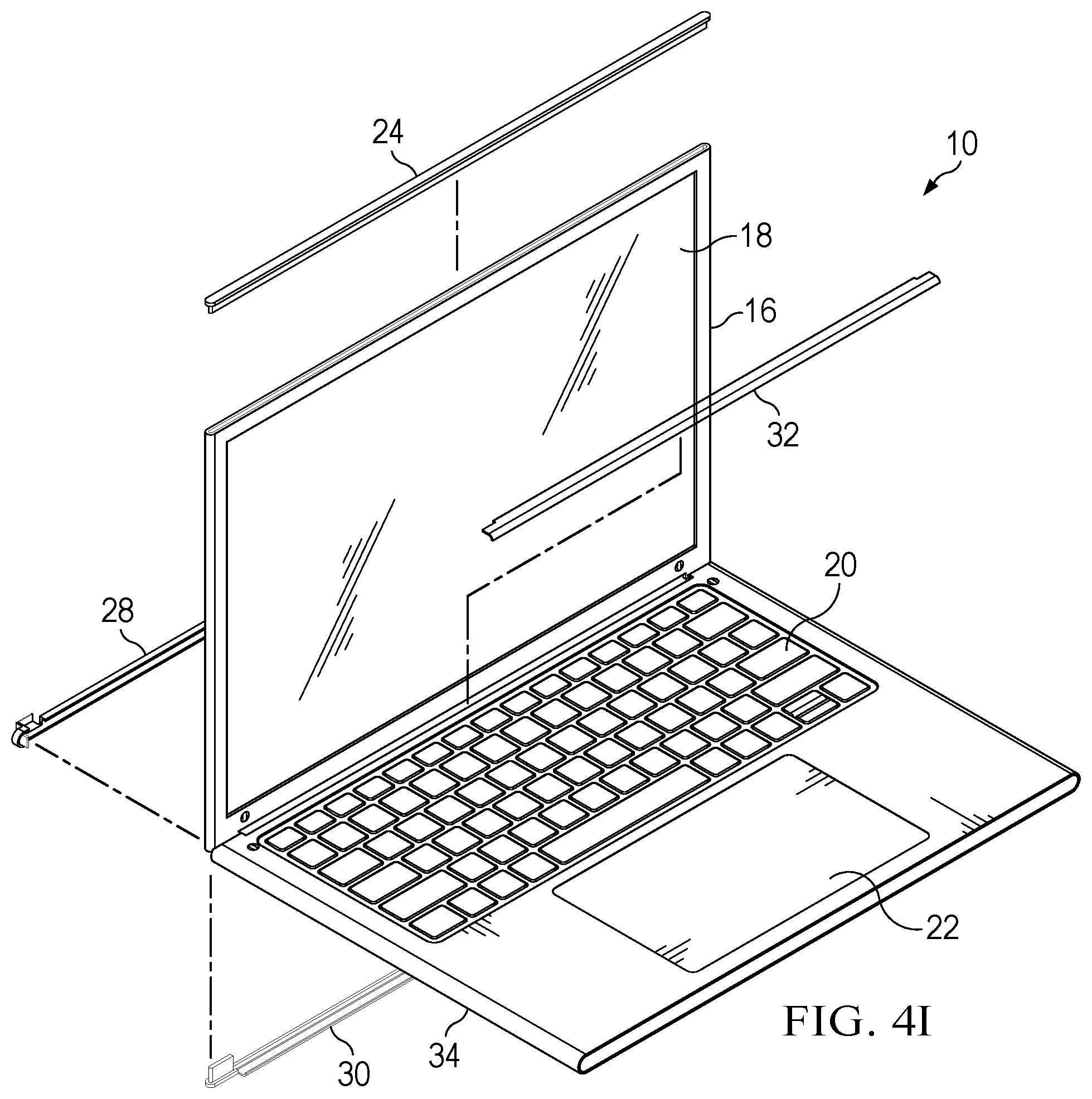 Patent US12306676 Figure 20 – Information handling system keyboard with rapid assembly and disassembly to aid recycling