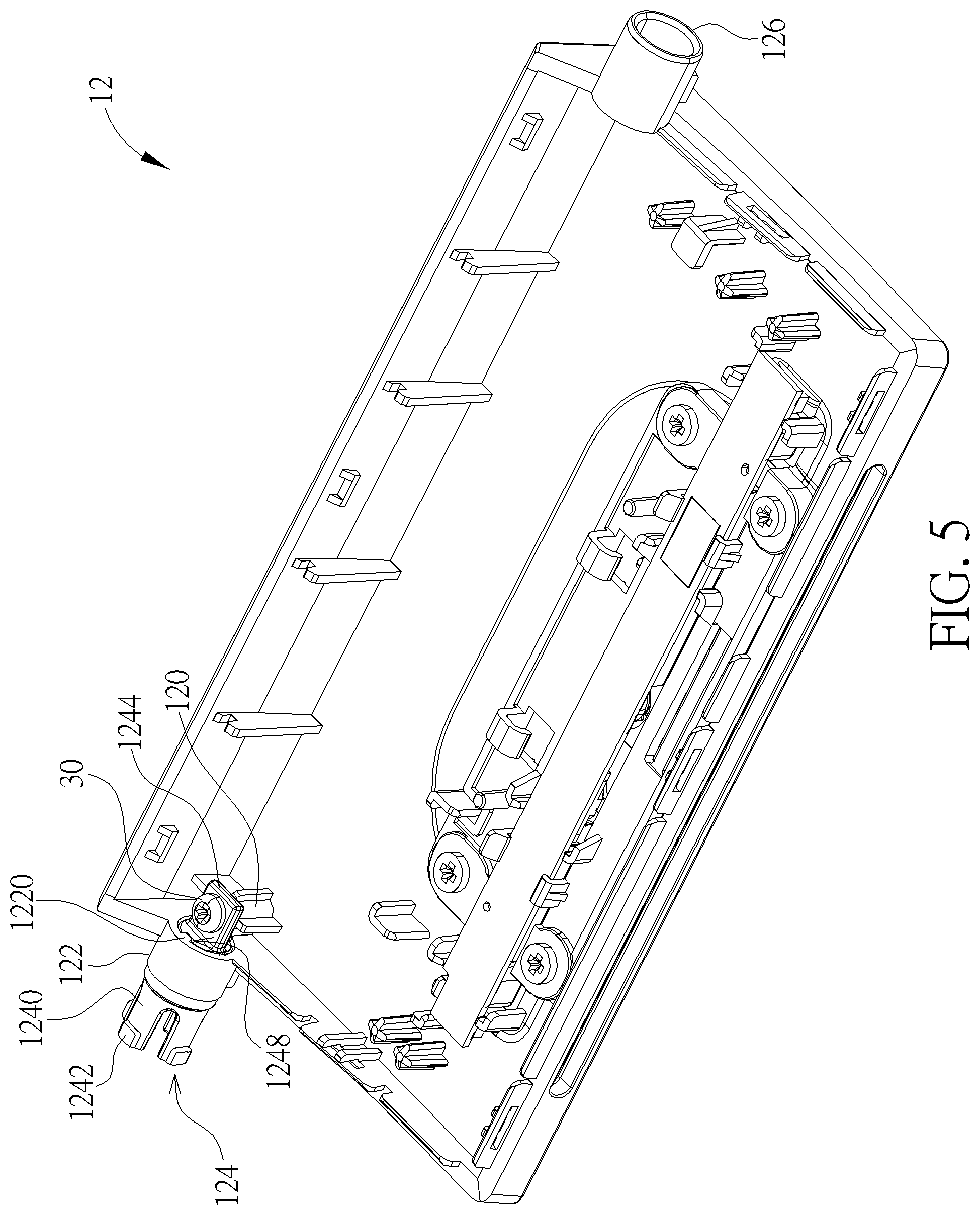 Patent US12306678 Figure 5 – Electronic device, rotating module and pivot structure