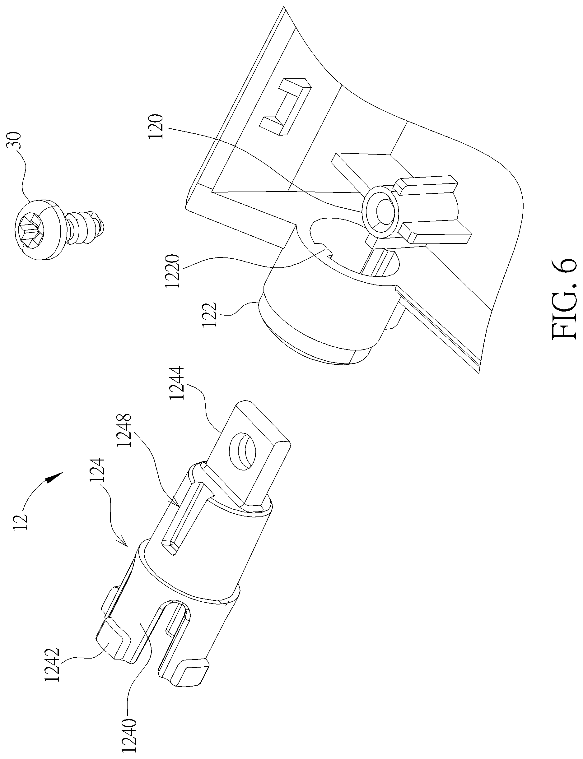 Patent US12306678 Figure 6 – Electronic device, rotating module and pivot structure