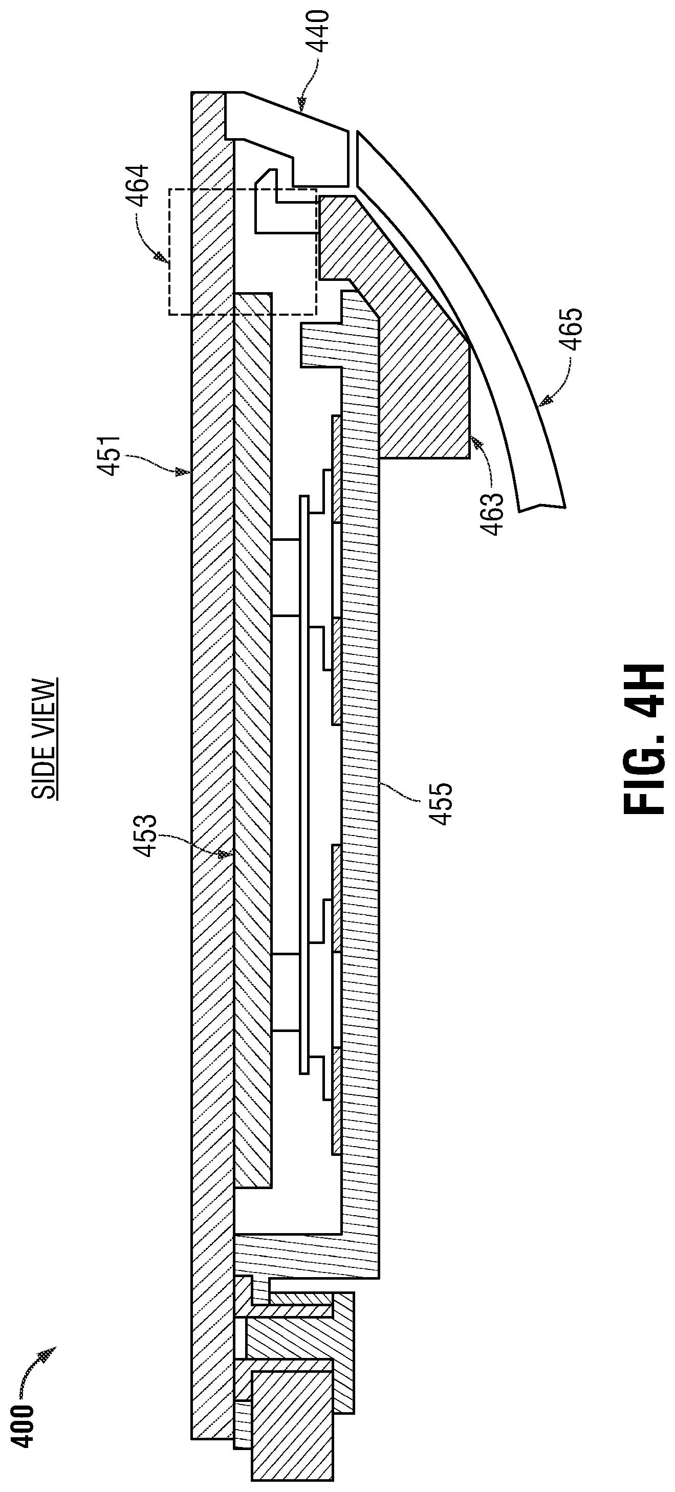 Patent US12306679 Figure 12 – System and method of manufacturing a haptic touchpad and palm rest assembly with light-diffusing composite substrate of woven glass fiber impregnated with polycarbonate
