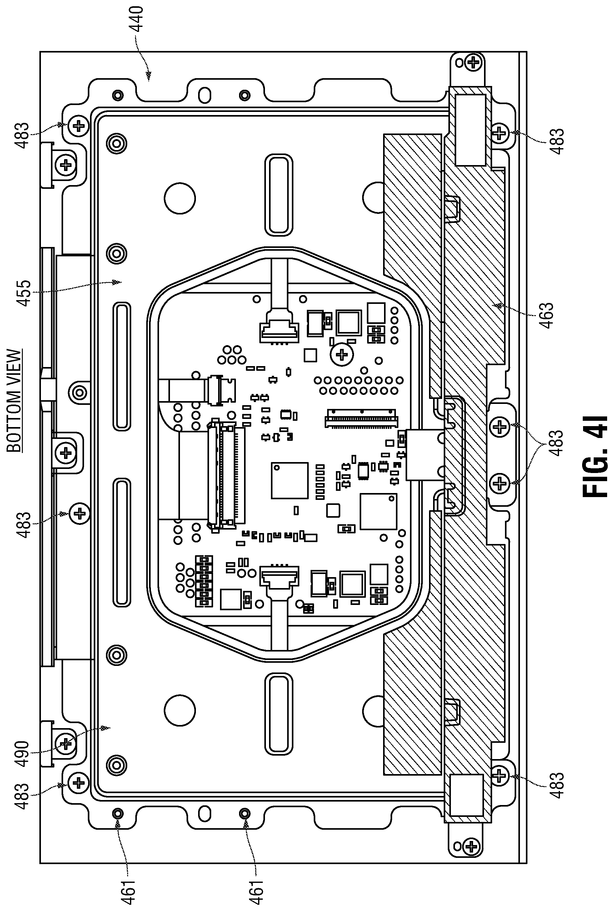 Patent US12306679 Figure 13 – System and method of manufacturing a haptic touchpad and palm rest assembly with light-diffusing composite substrate of woven glass fiber impregnated with polycarbonate