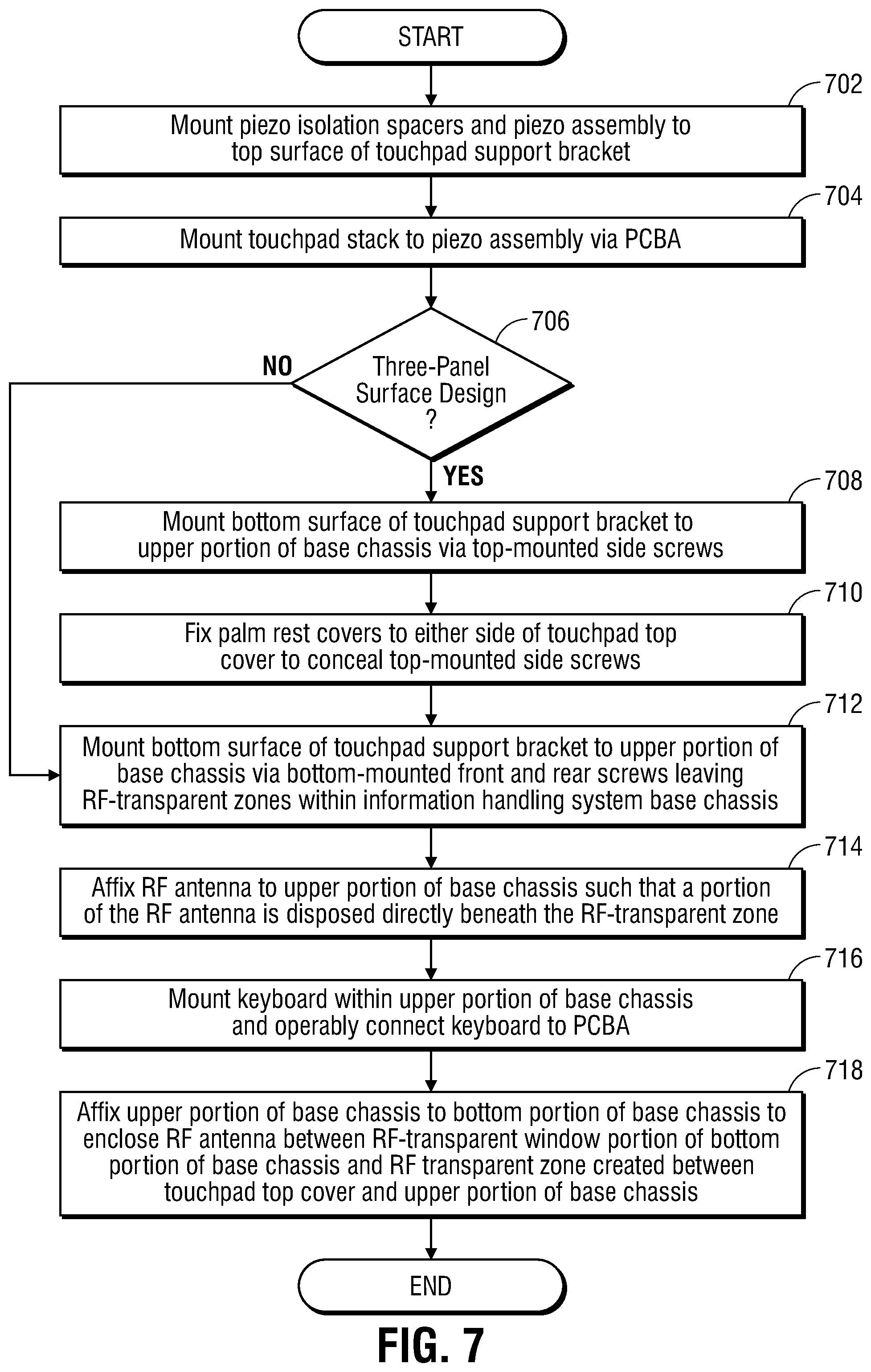 Patent US12306679 Figure 18 – System and method of manufacturing a haptic touchpad and palm rest assembly with light-diffusing composite substrate of woven glass fiber impregnated with polycarbonate