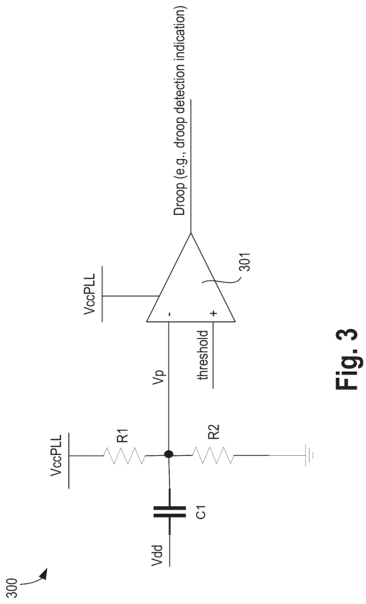 Patent US12306696 Figure 3 – Frequency overshoot and voltage droop mitigation apparatus and method