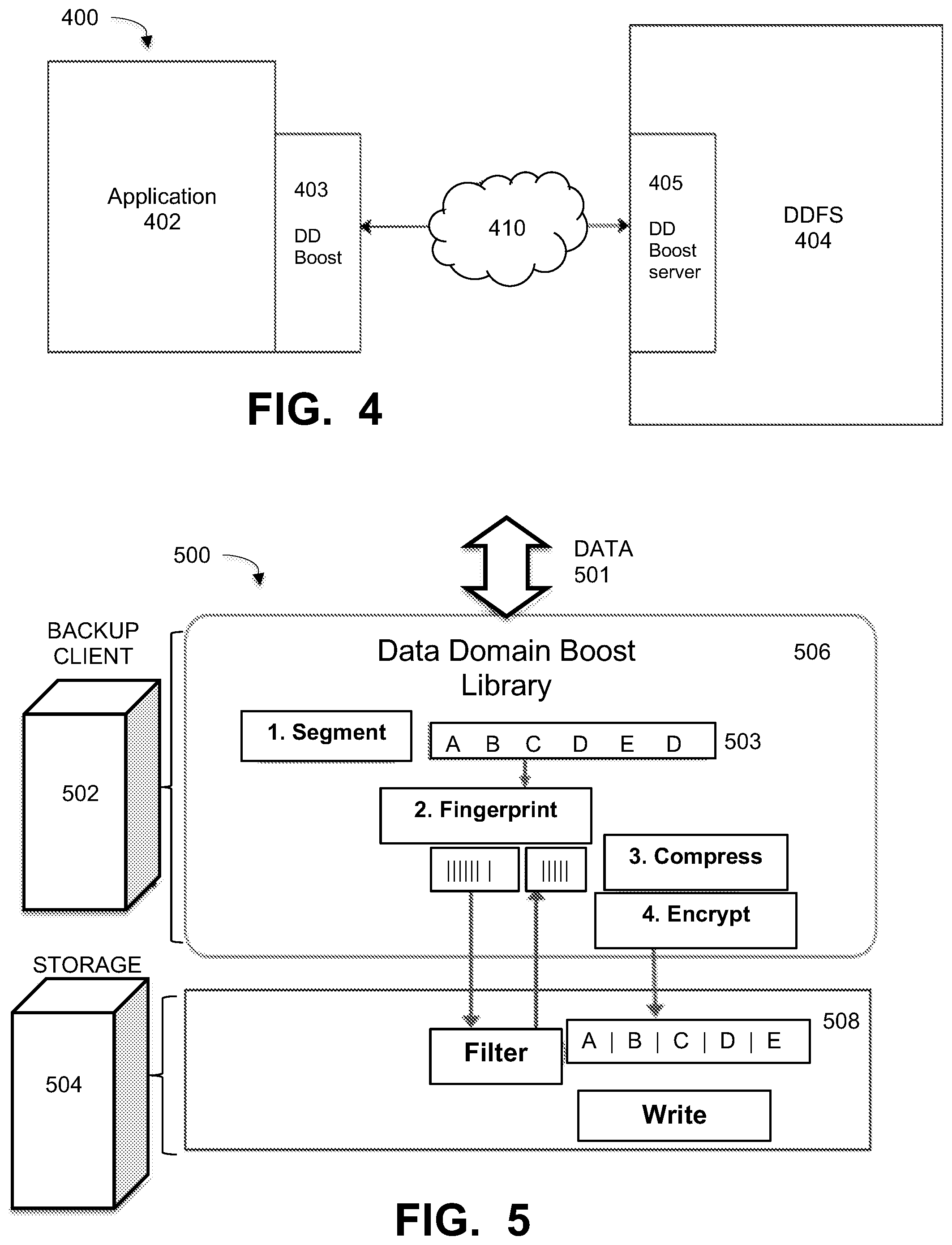 Patent US12306721 Figure 4 – Pre-filter check for compressibility using stored compression factors to improve reads in a deduplication file system