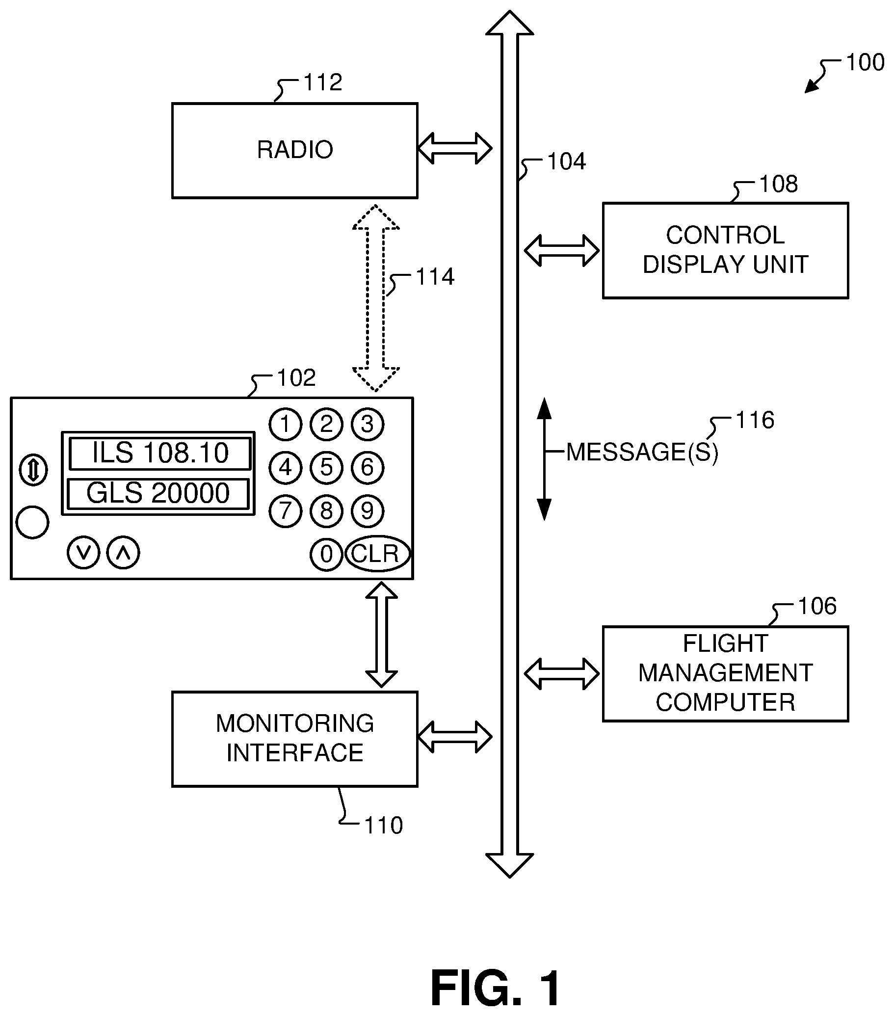 Patent US12306779 Figure 1 – Systems and methods for a smart navigation tuning panel