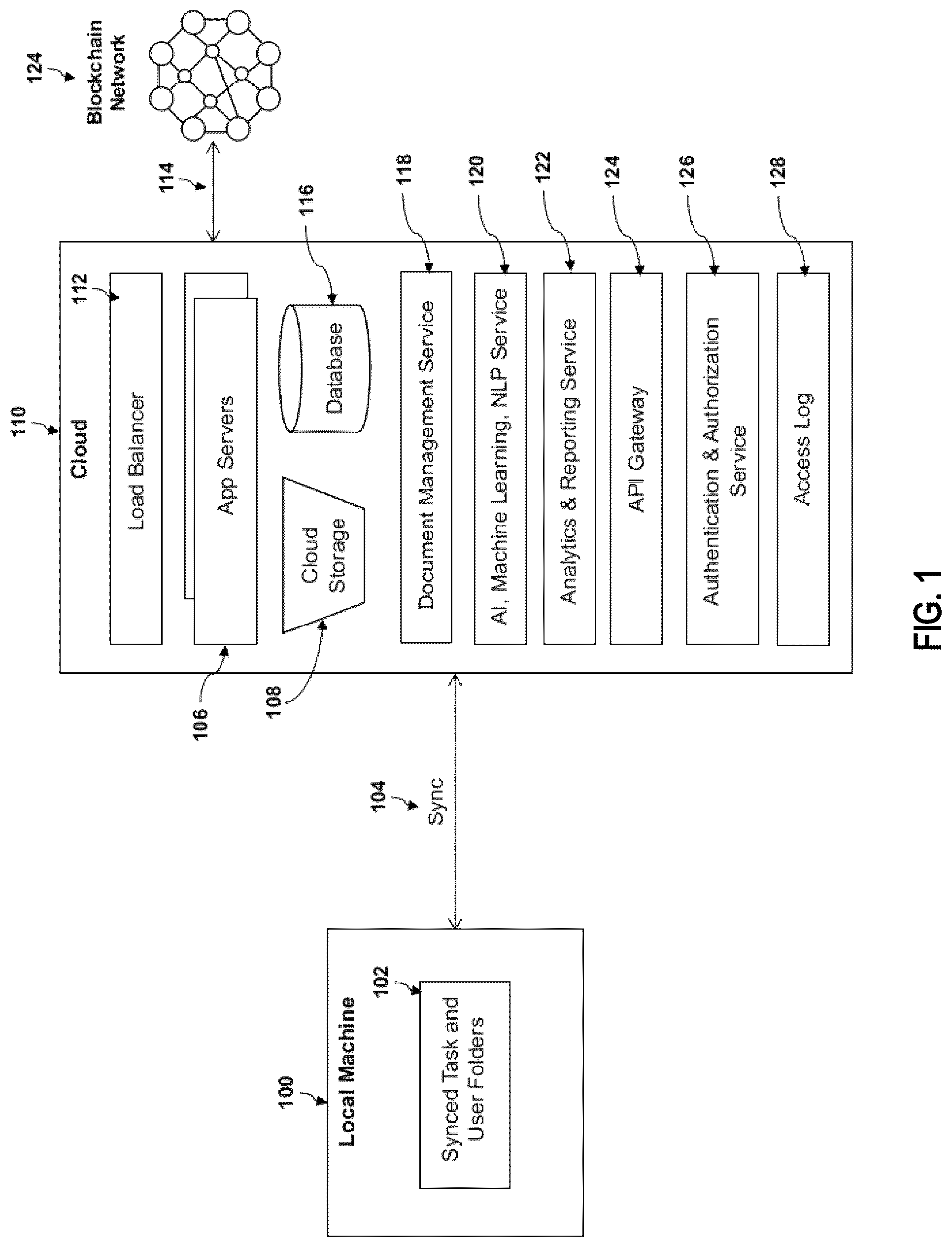 Patent US12306798 Figure 1 – Method and system for real-time collaboration, task linking, and code design and maintenance in software development
